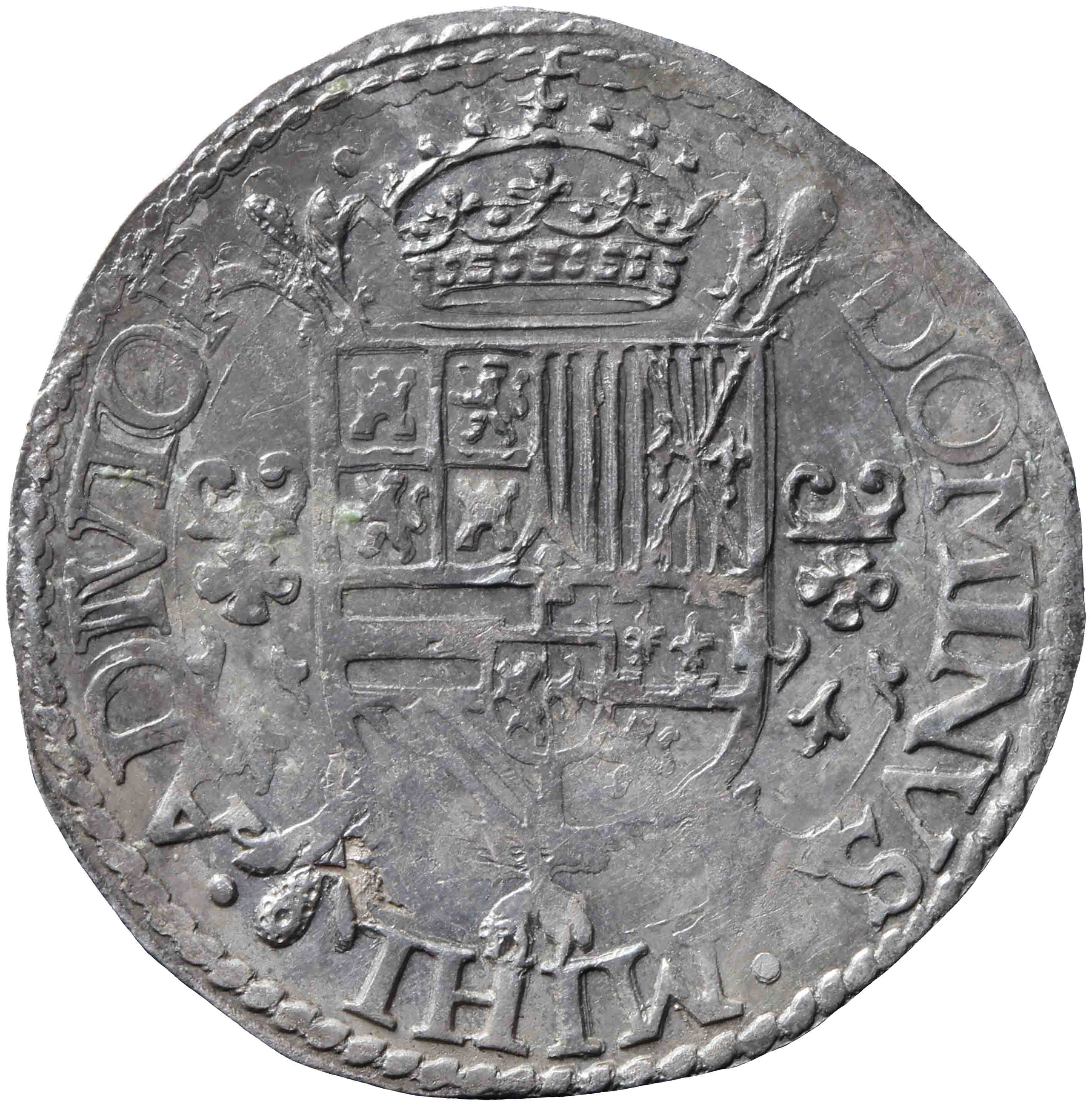Afbeelding van de keerzijde. vijfde Philipsdaalder. Inventarisnummer:1913-0181