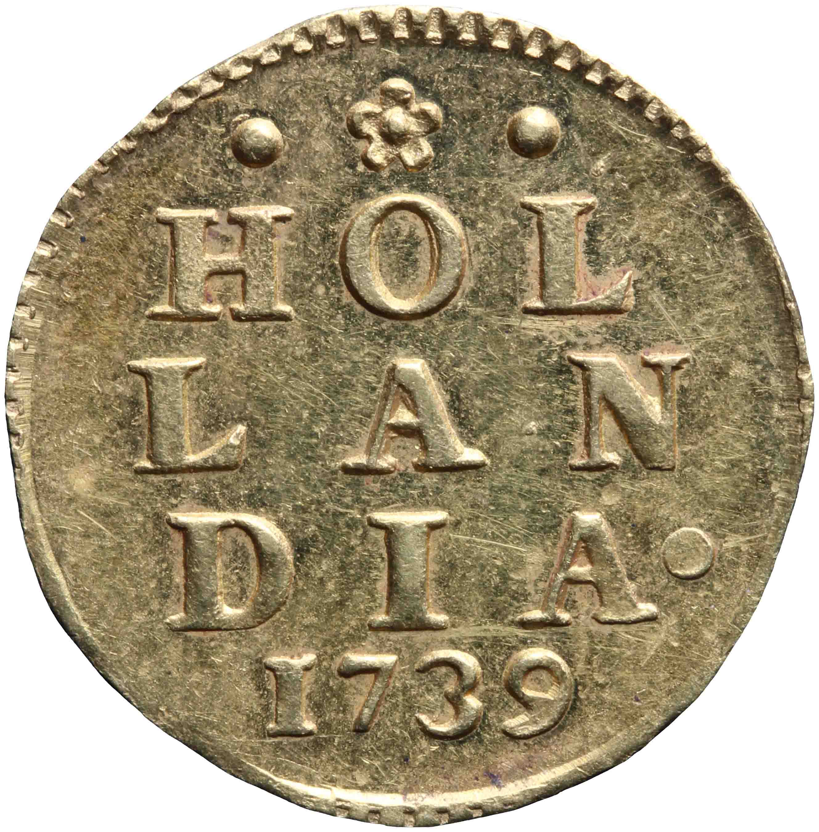 Afbeelding van de keerzijde. dubbele wapenstuiver. Inventarisnummer:1914-0053