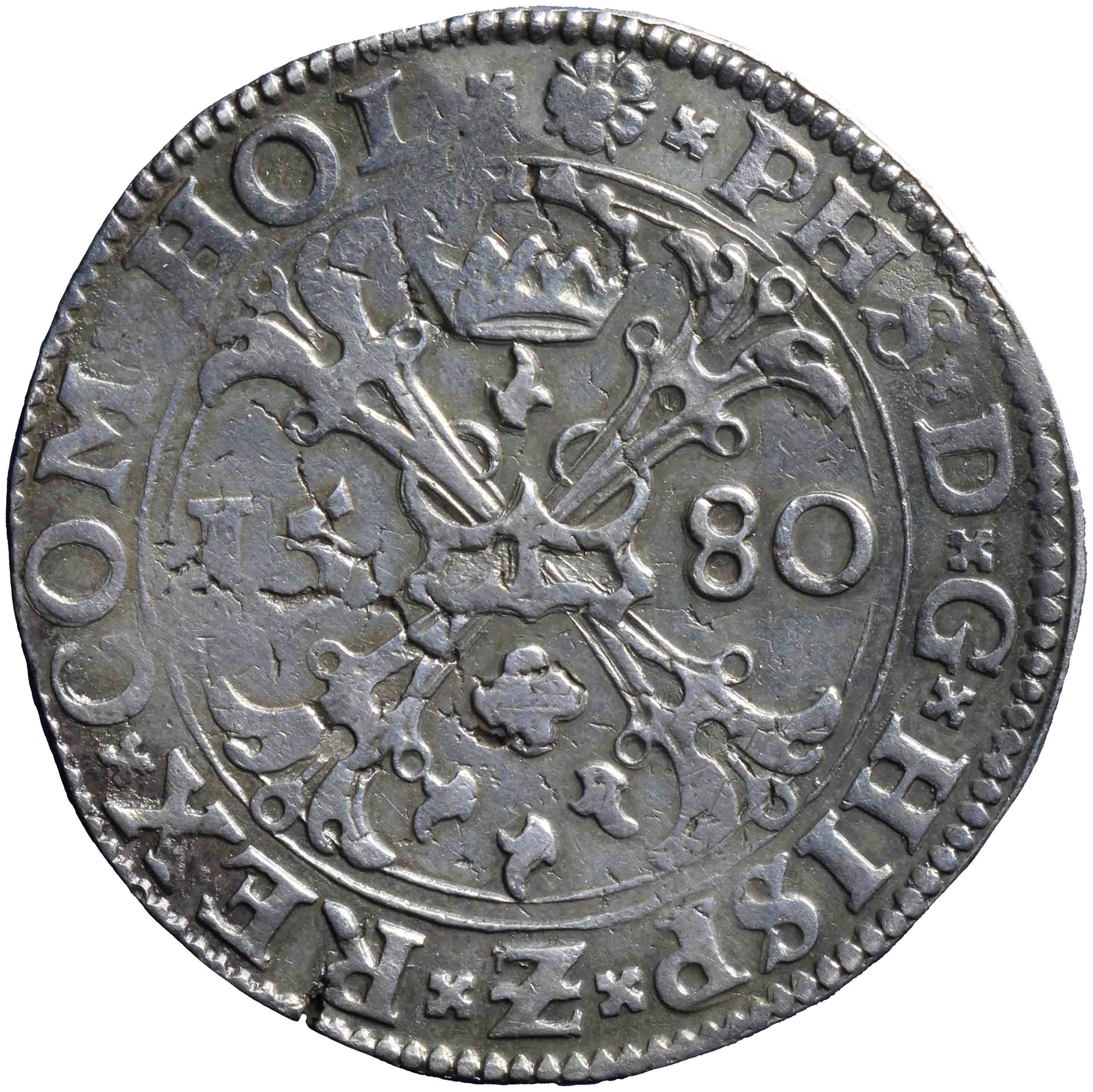 Afbeelding van de voorzijde. Bourgondische kruisdaalder. Inventarisnummer:1918-0062