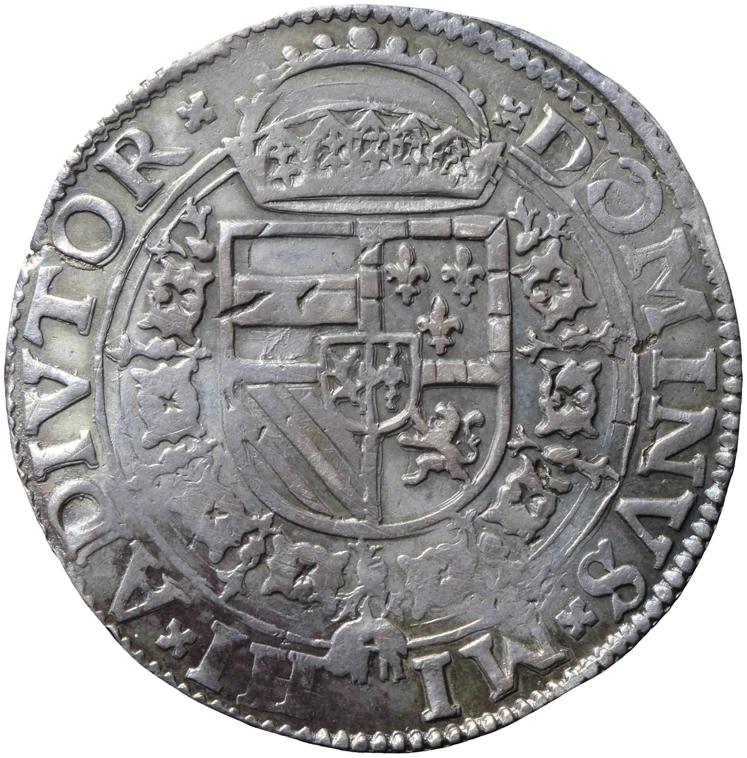 Afbeelding van de keerzijde. Bourgondische kruisdaalder. Inventarisnummer:1918-0062
