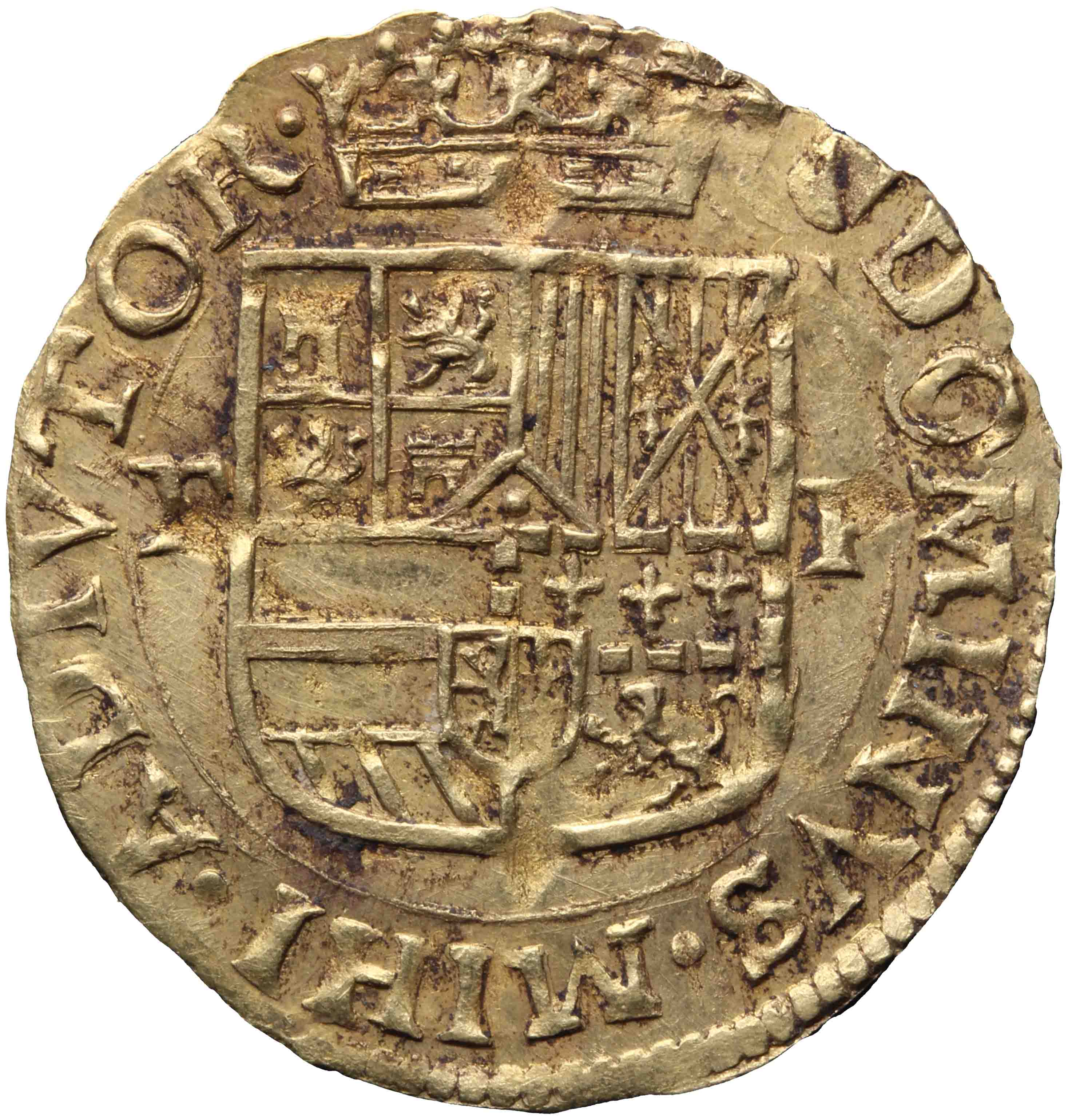 Afbeelding van de keerzijde. gouden kroon. Inventarisnummer:1930-0660