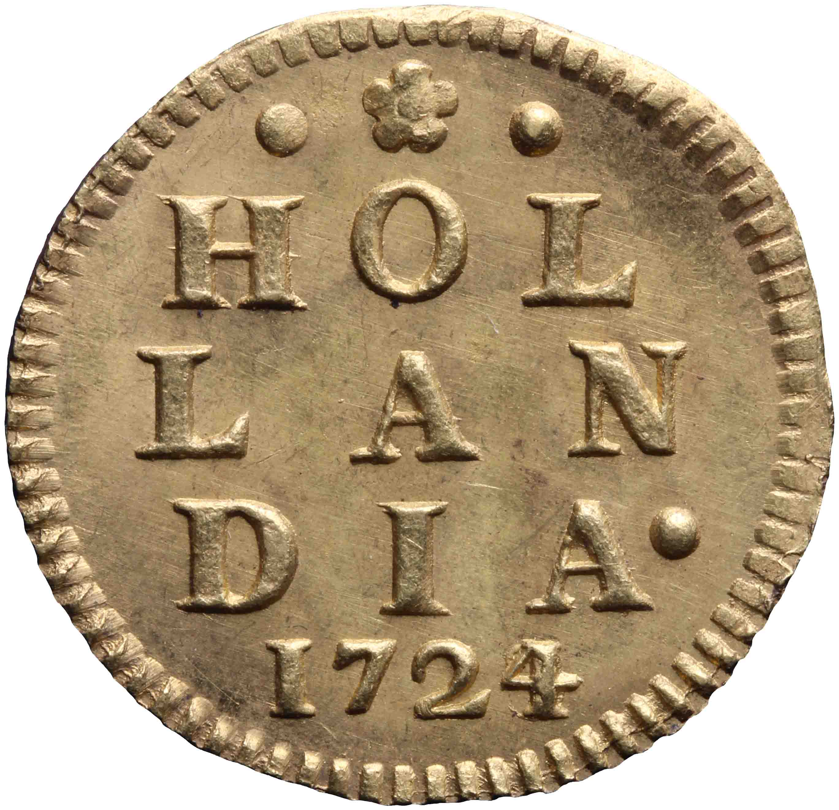 Afbeelding van de keerzijde. dubbele wapenstuiver. Inventarisnummer:1932-0157