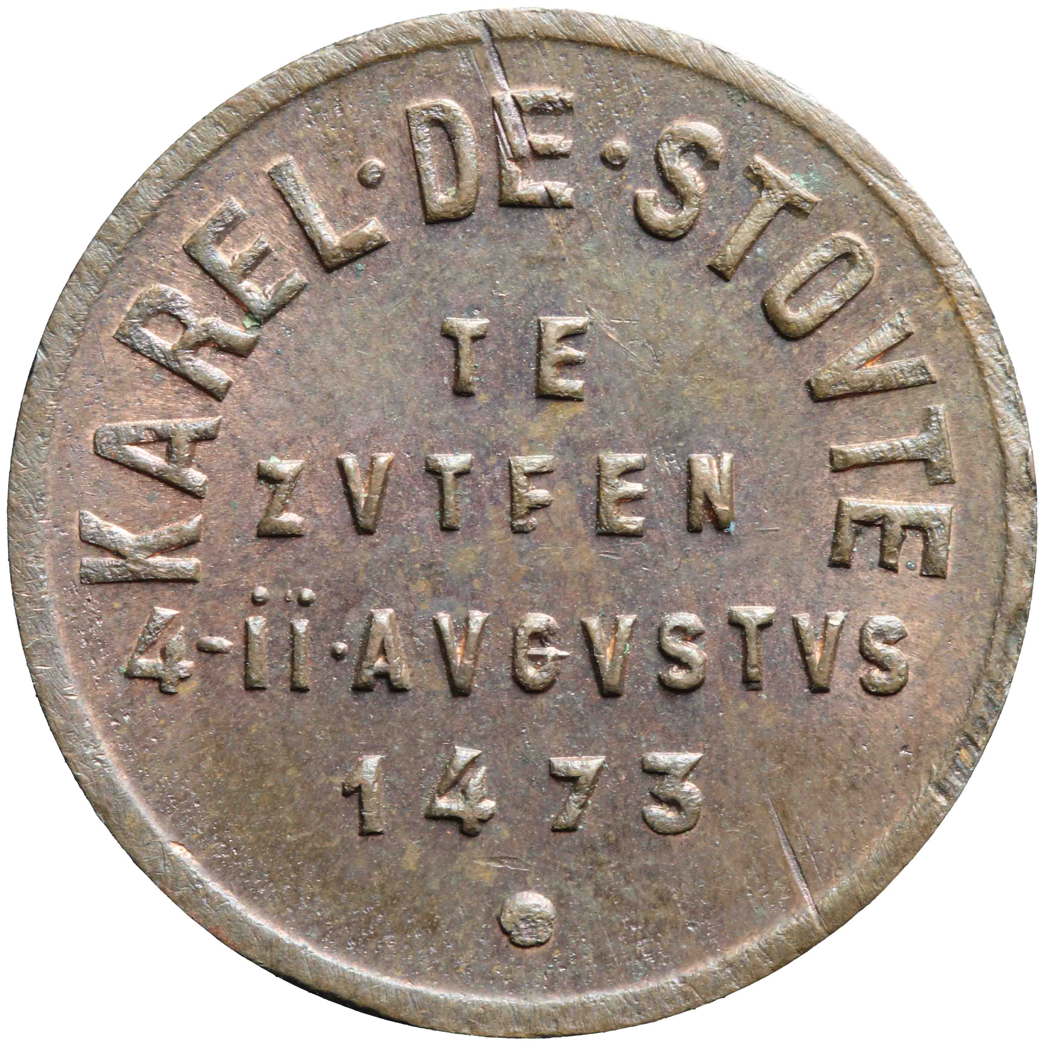 Afbeelding van de keerzijde. maskerade van de studenten bij het 240-jarig bestaan van de Hogeschool te Utrecht. Inventarisnummer:1934-0303