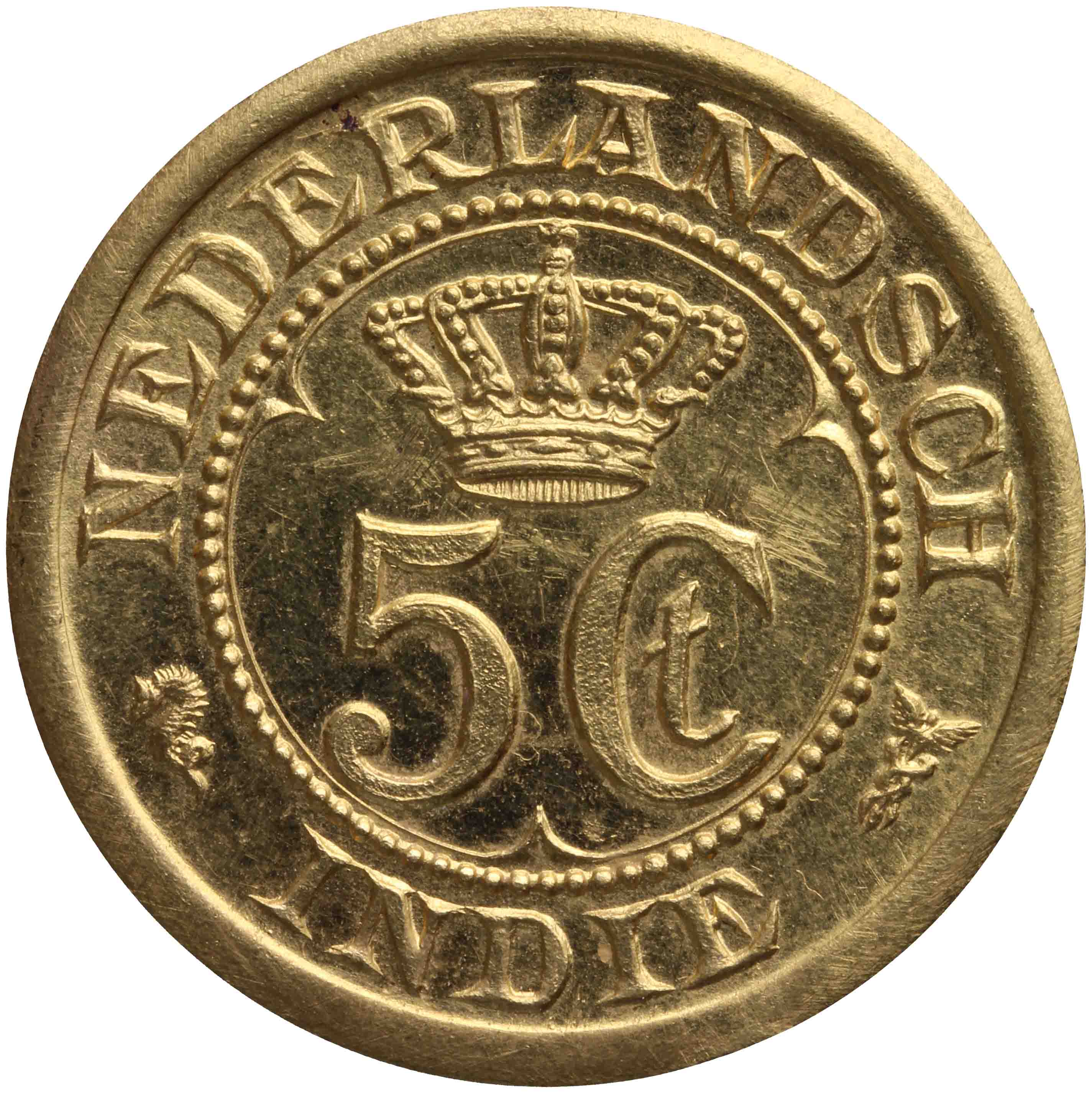 Afbeelding van de voorzijde. vijf cent. Inventarisnummer:1936-0278