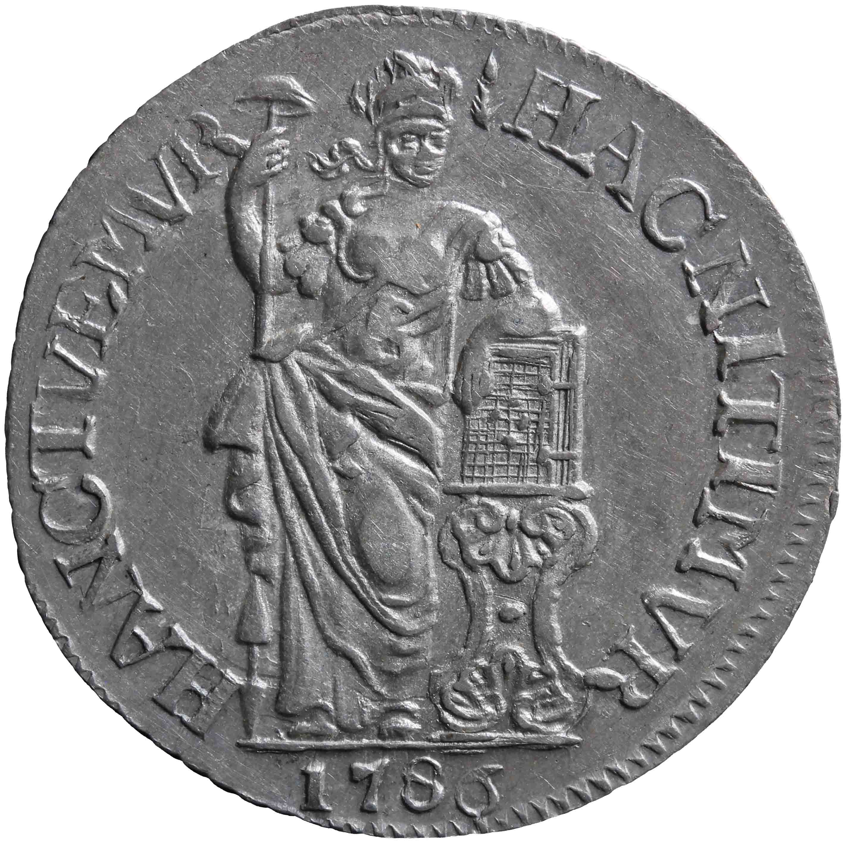 Afbeelding van de voorzijde. Generaliteits gulden. Inventarisnummer:1946-0495