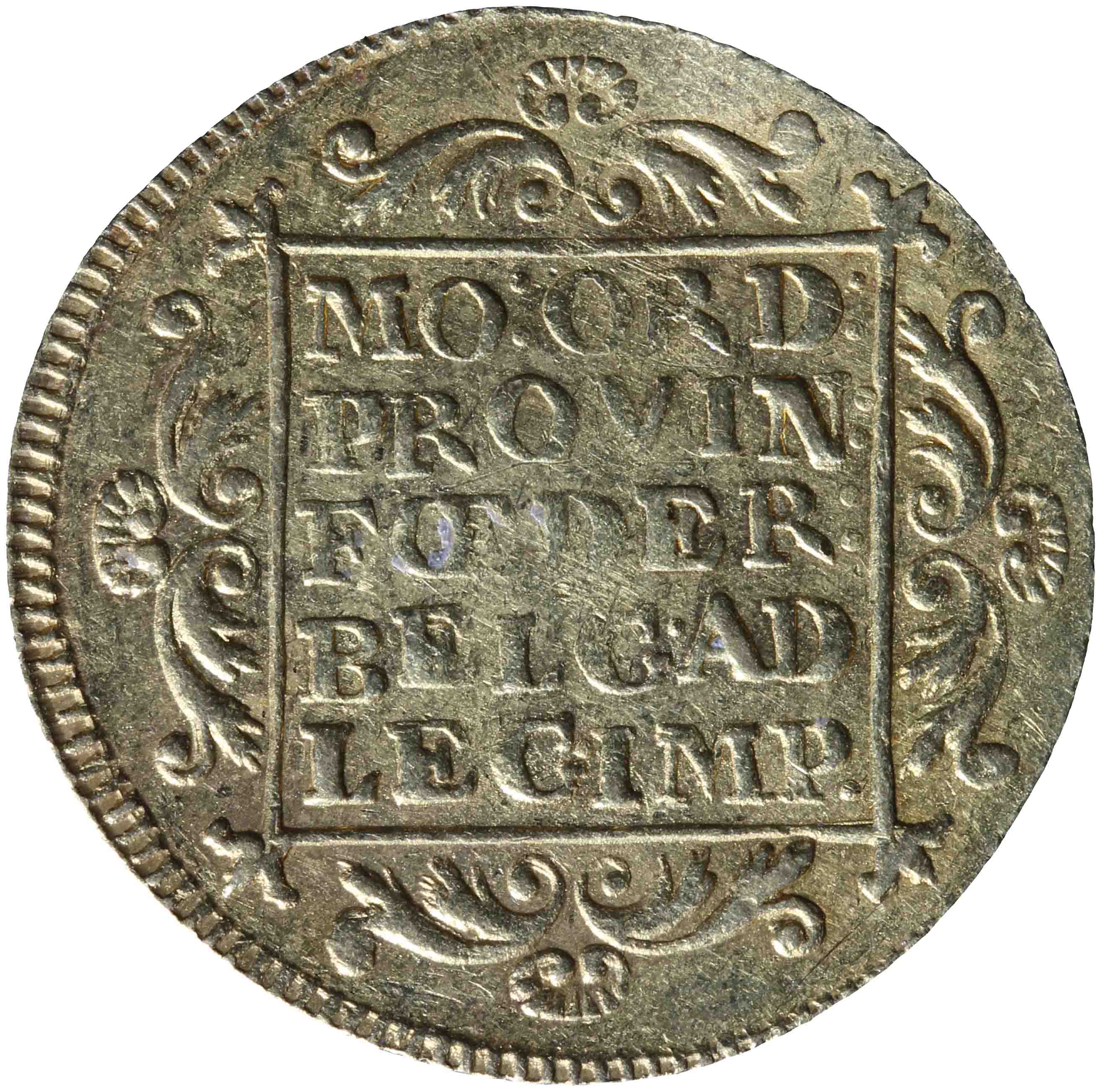 Afbeelding van de keerzijde. gouden dukaat. Inventarisnummer:1951-0059