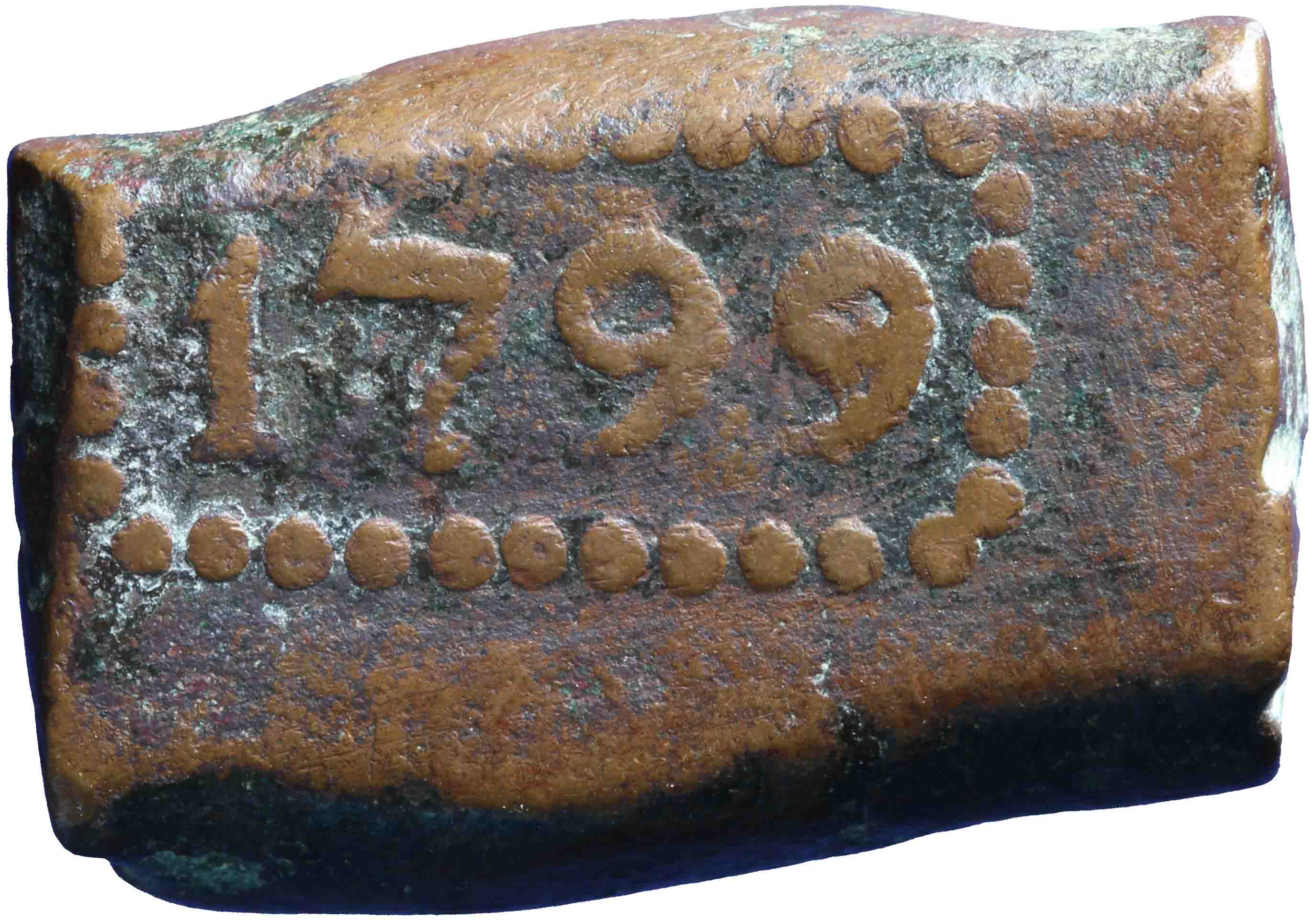 Image of the reverse. stuiver ; bonk. Inventory number:1951-0205