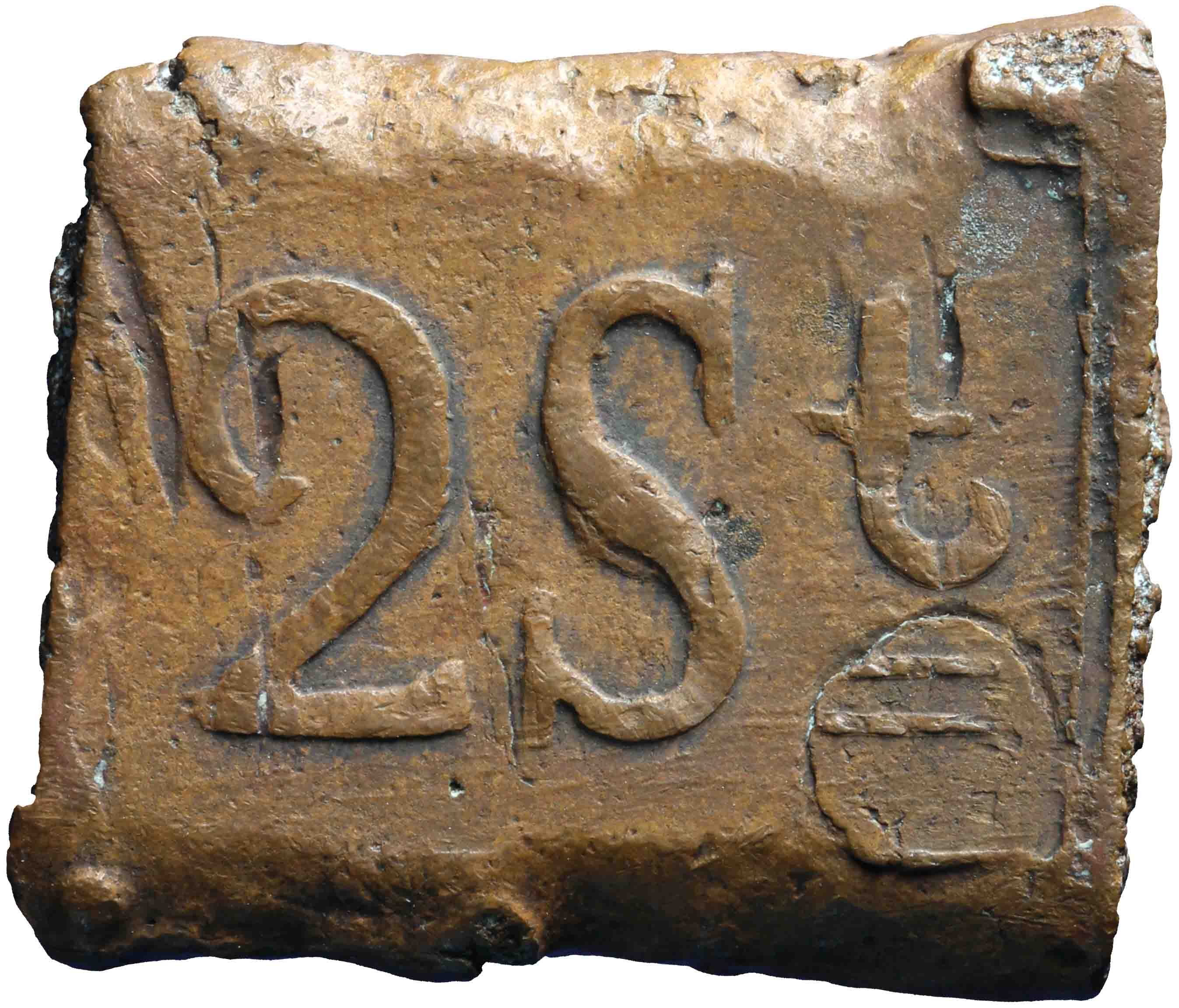 Image of the obverse. twee stuiver ; bonk. Inventory number:1951-0207