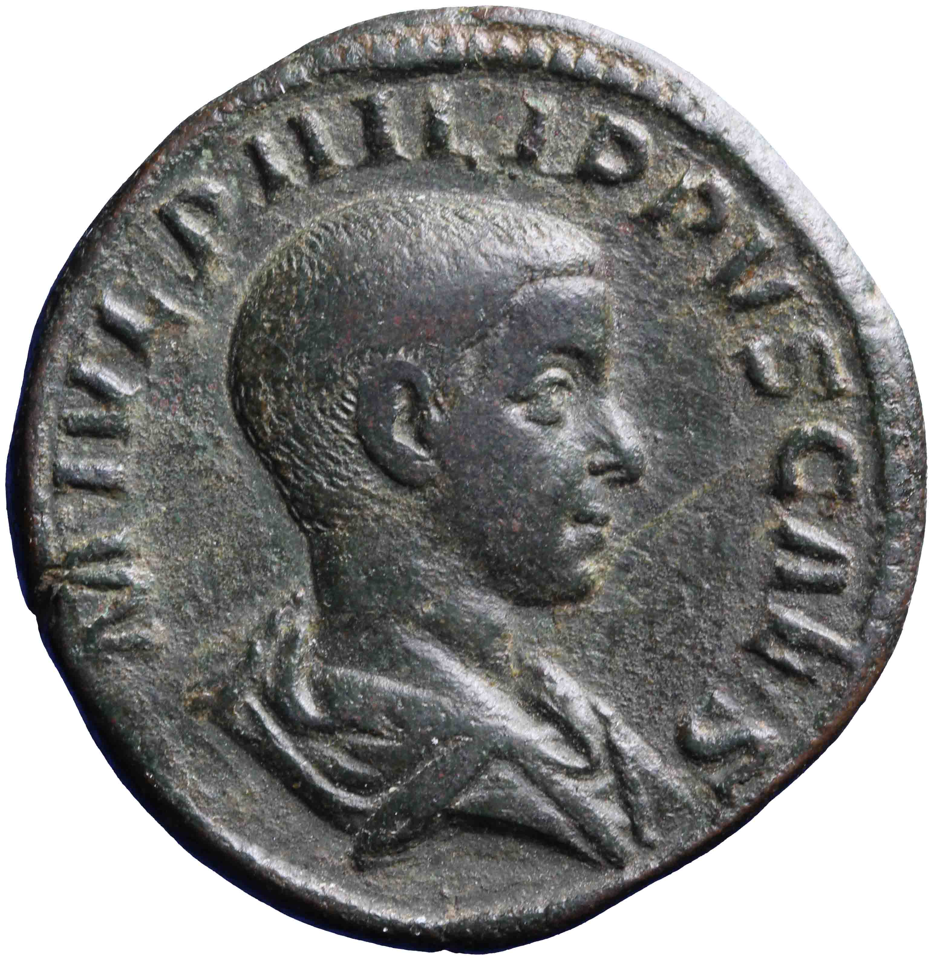 Afbeelding van de voorzijde. sestertius. Inventarisnummer:1951-0229