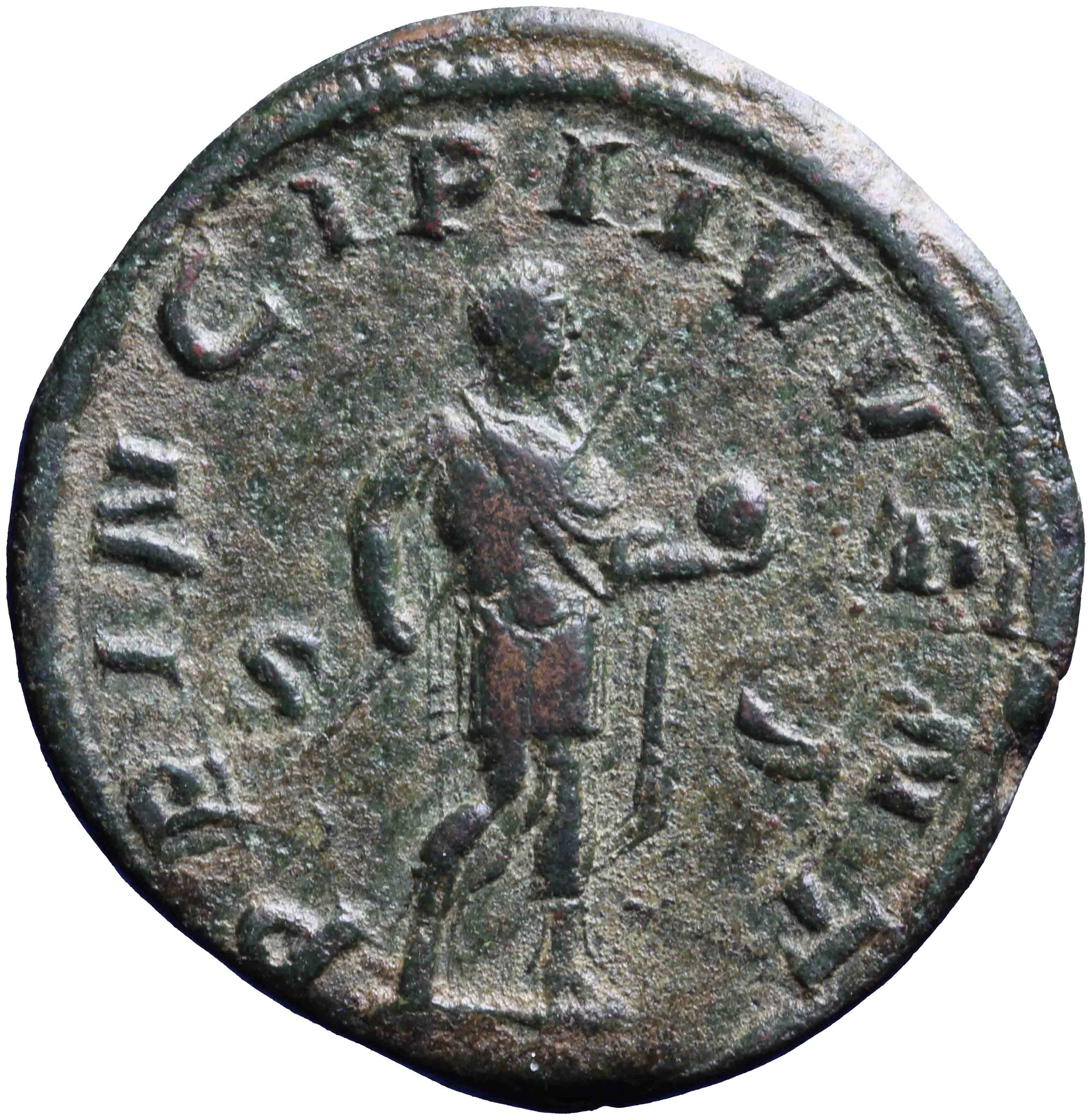 Afbeelding van de keerzijde. sestertius. Inventarisnummer:1951-0229