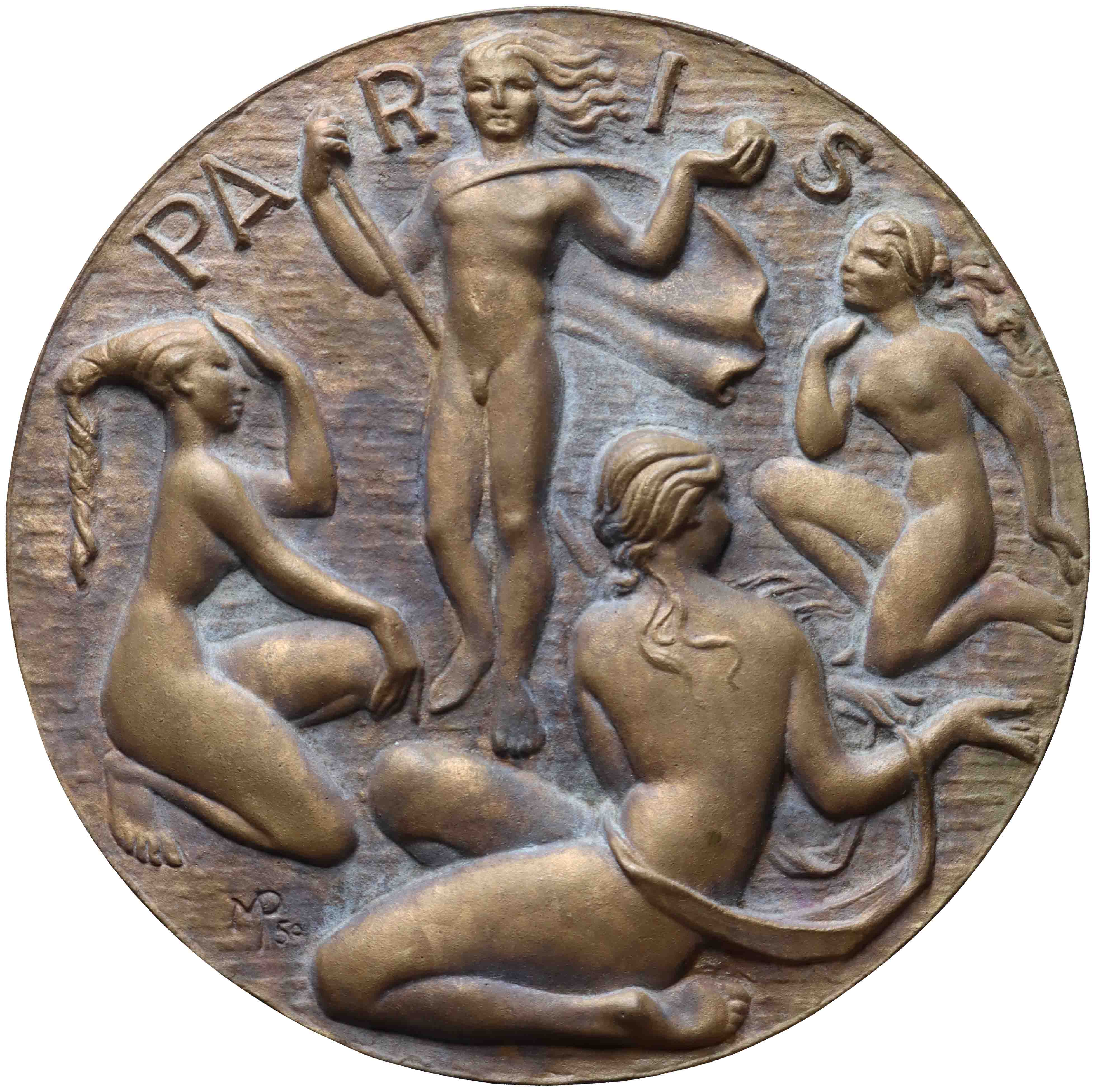 Afbeelding van de keerzijde. 'Paris'. Inventarisnummer:1952-0053