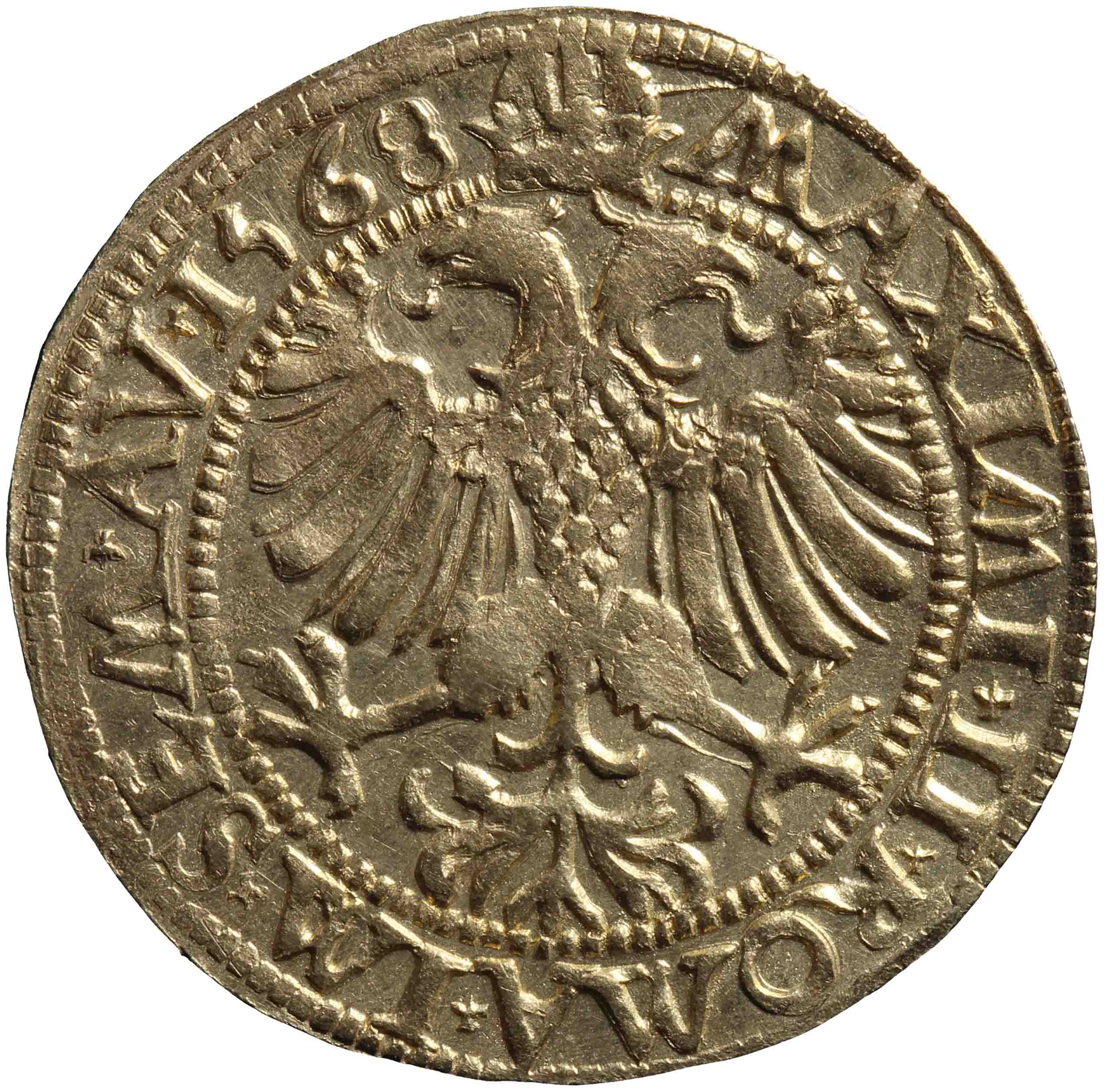 Afbeelding van de keerzijde. goudgulden. Inventarisnummer:1952-0119