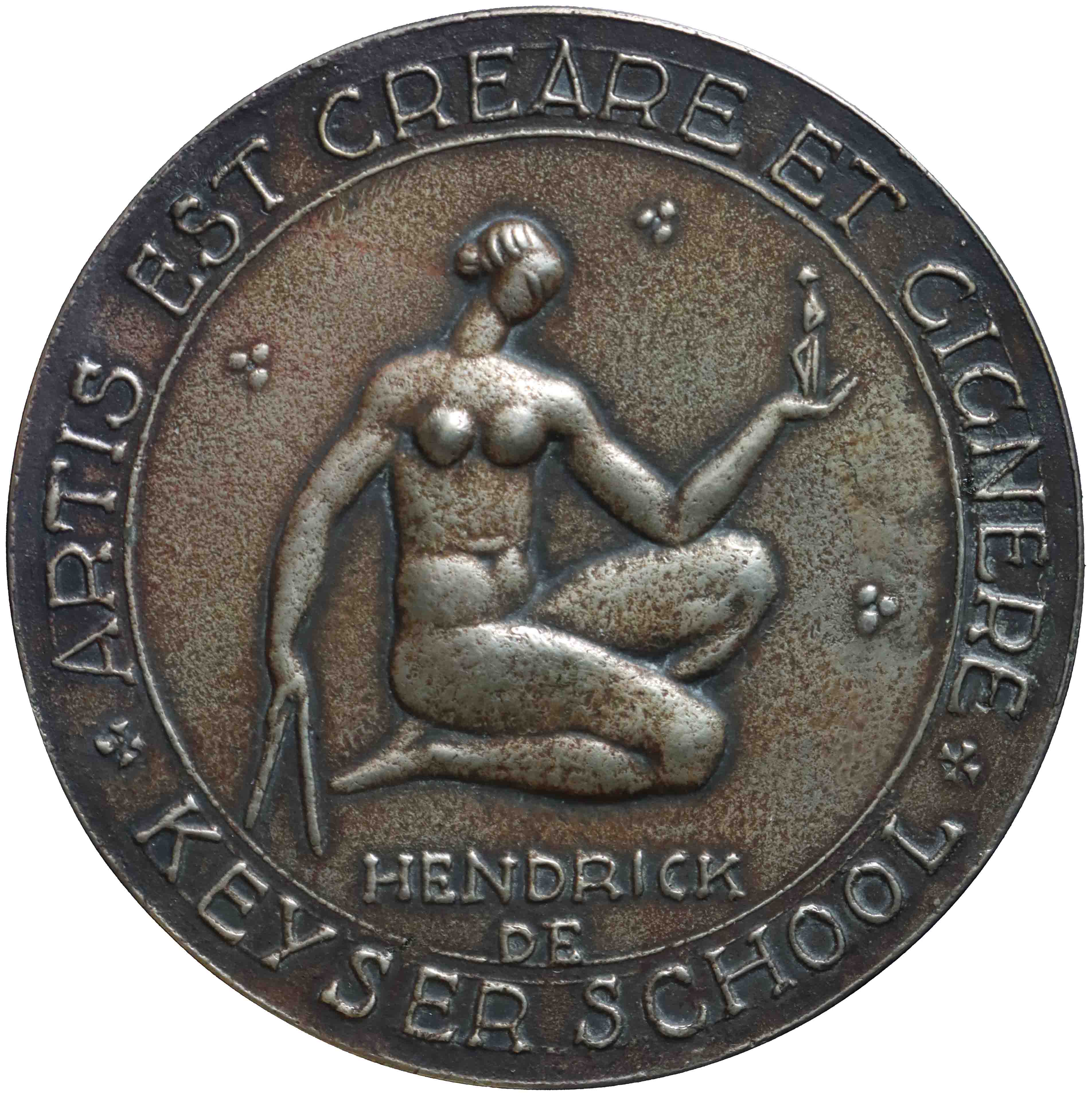 Afbeelding van de voorzijde. Hendrick de Keyser School. Inventarisnummer:1952-0144