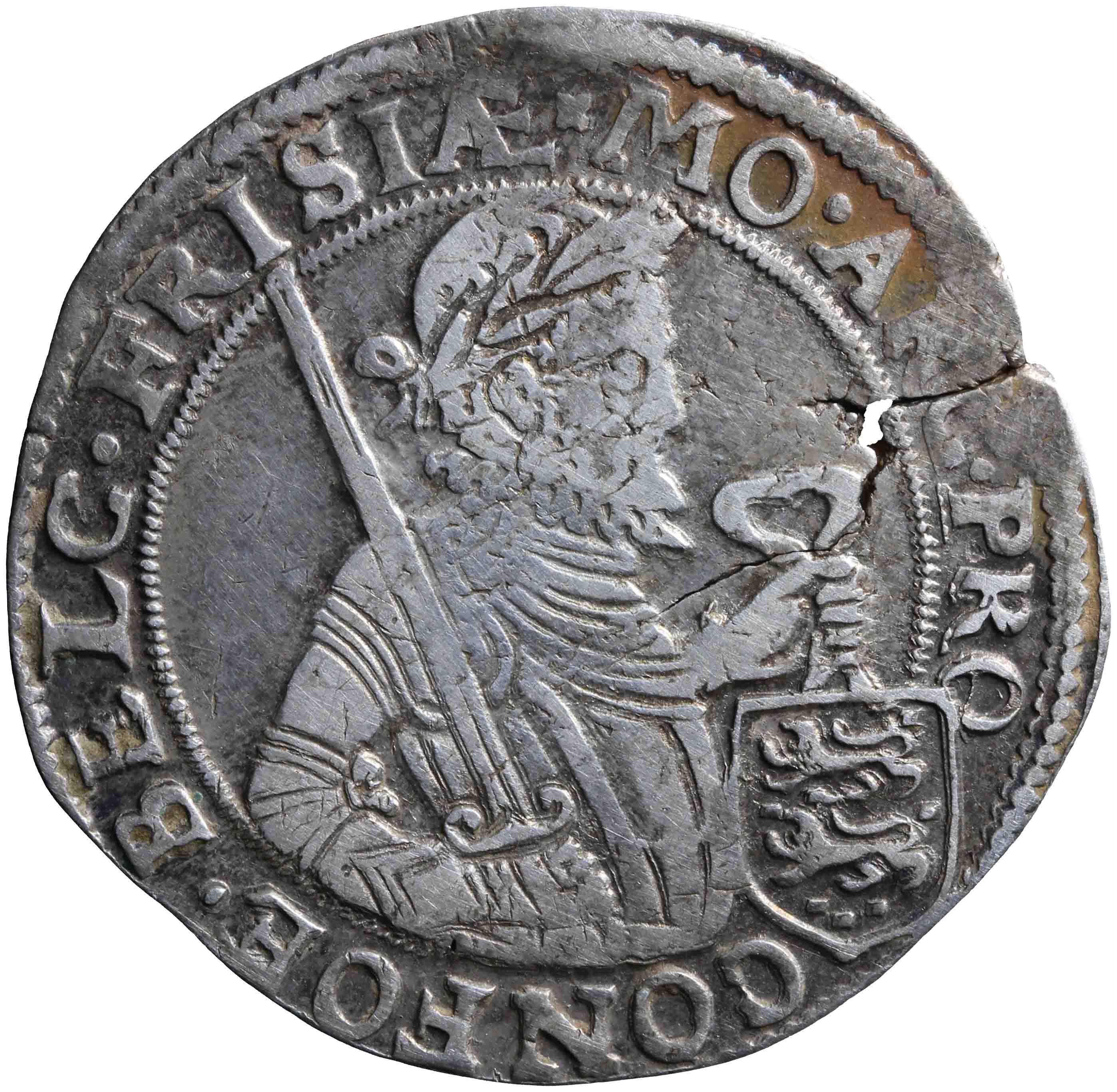 Image of the obverse. halve Nederlandse rijksdaalder. Inventory number:1953-0026