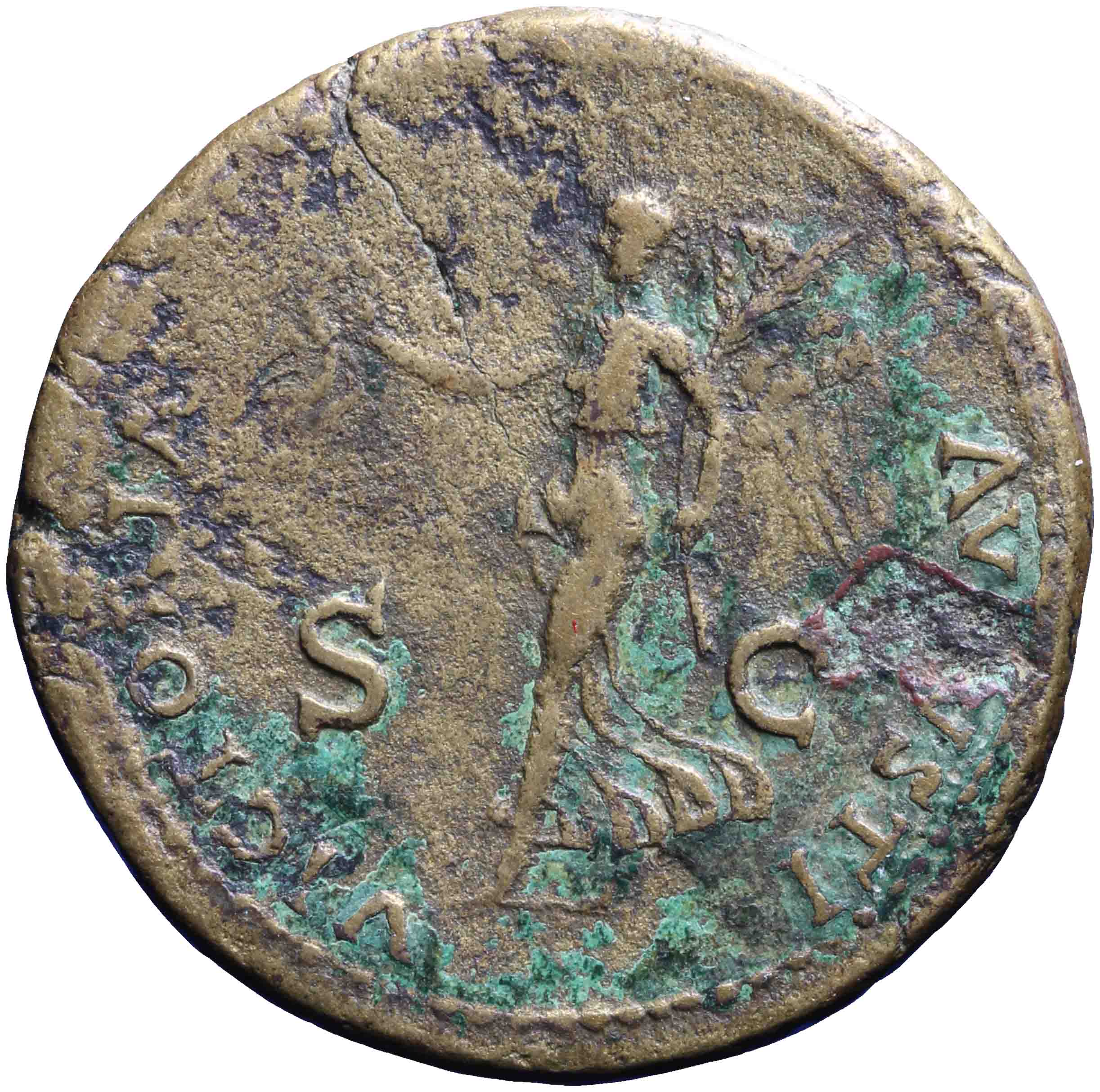 Afbeelding van de keerzijde. dupondius. Inventarisnummer:1953-0082