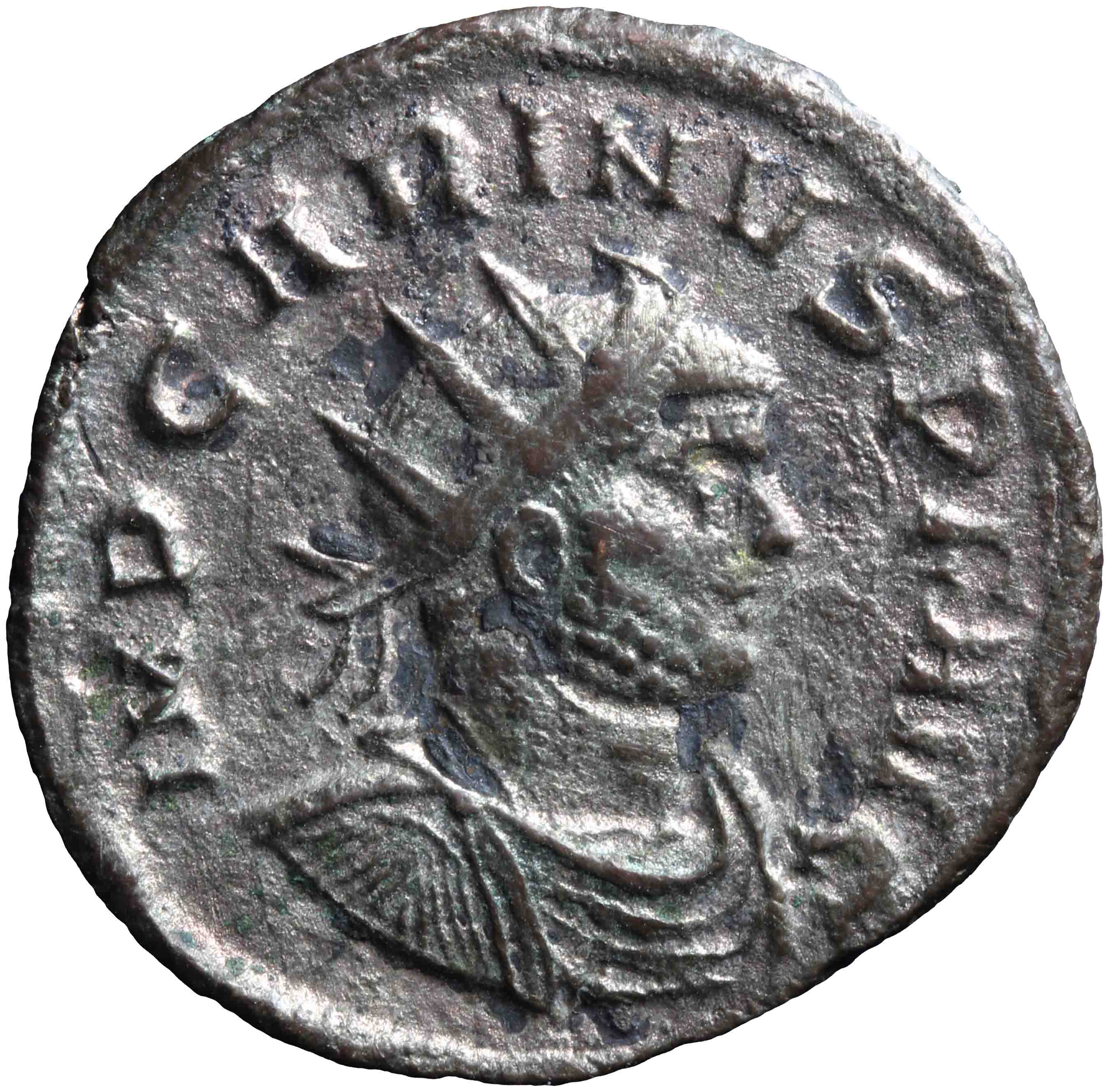 Afbeelding van de voorzijde. antoninianus. Inventarisnummer:1953-0095