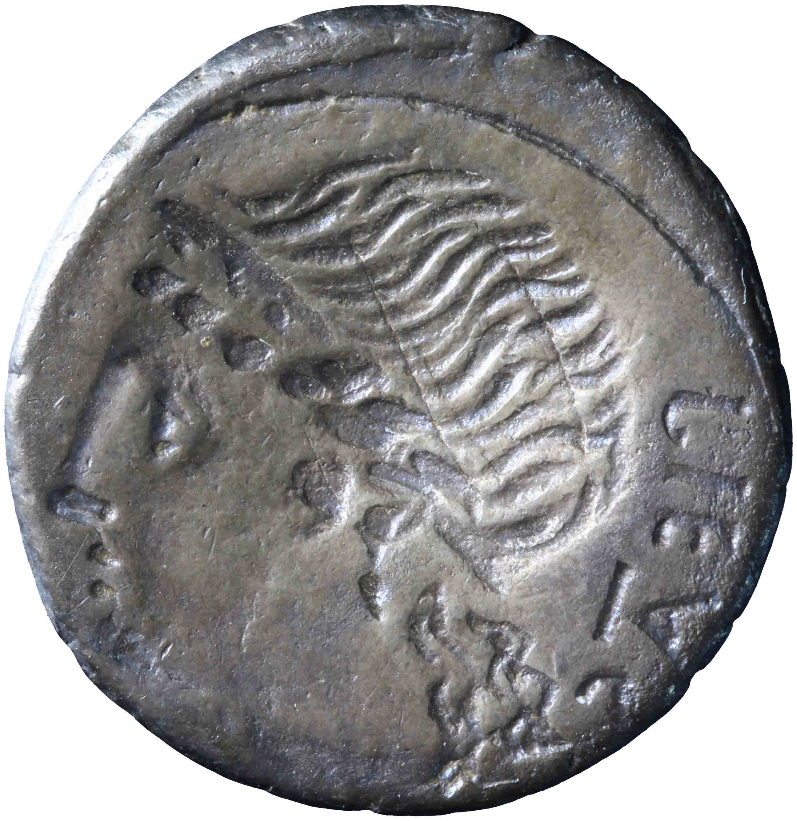 Afbeelding van de keerzijde. denarius. Inventarisnummer:1956-0522