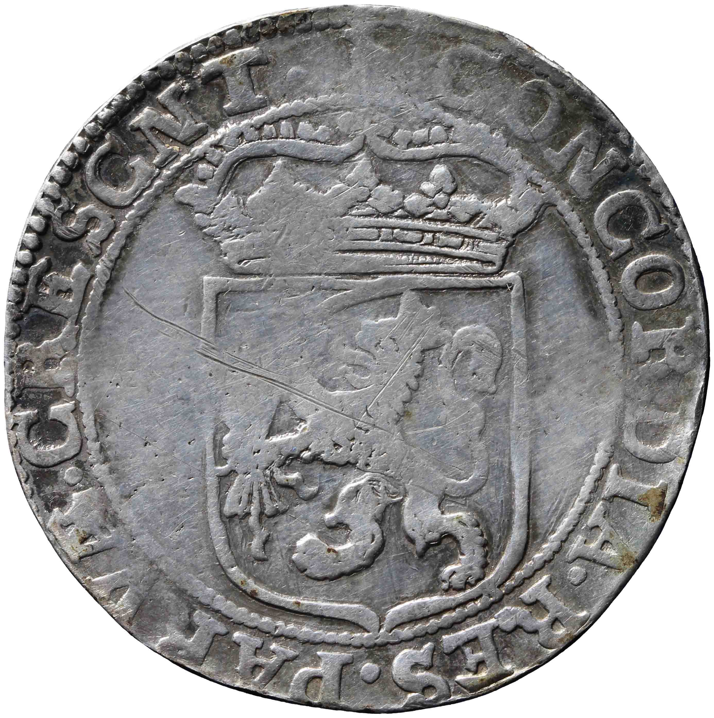 Afbeelding van de keerzijde. zilveren dukaat. Inventarisnummer:1957-0090