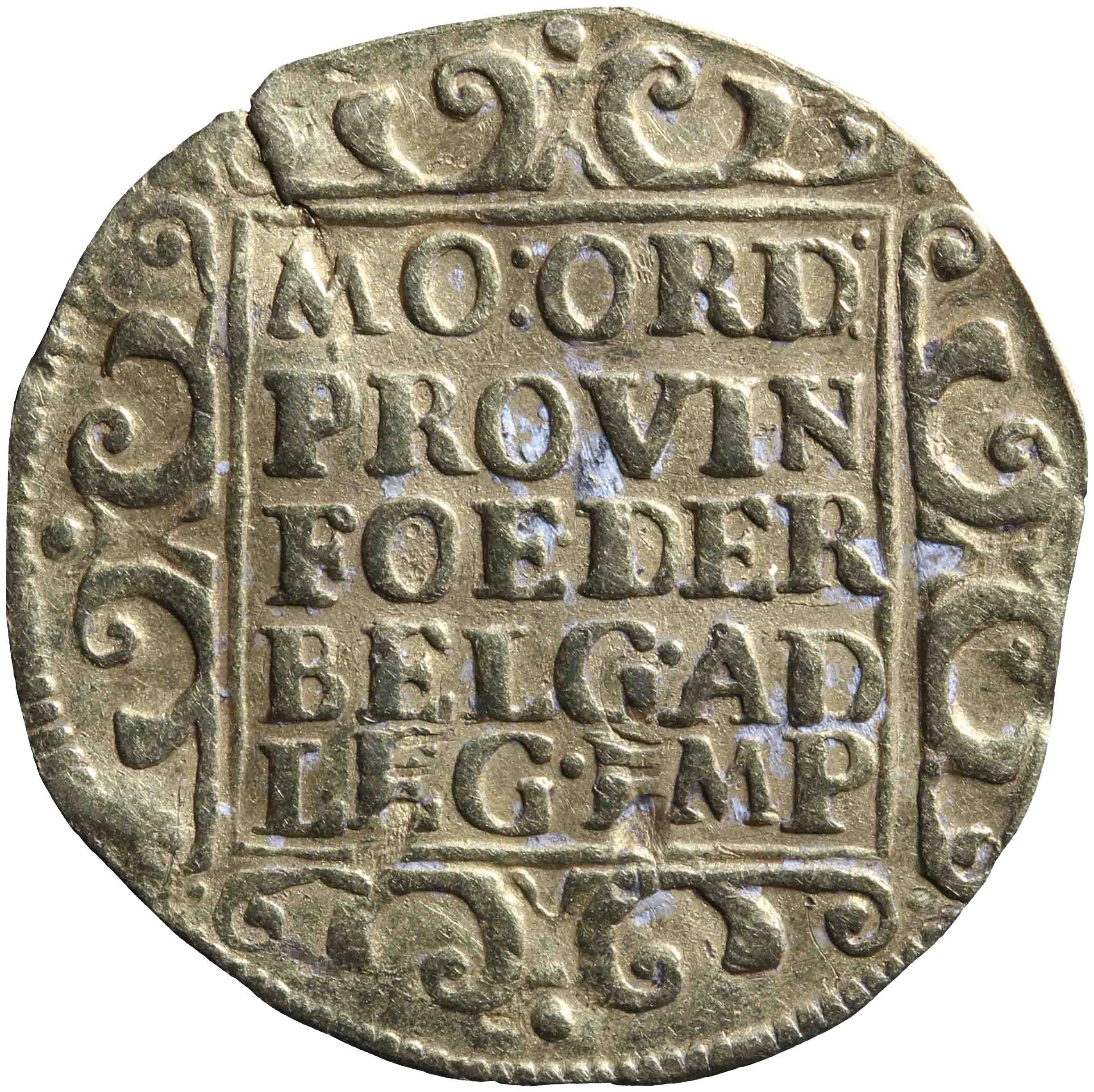 Afbeelding van de keerzijde. gouden dukaat. Inventarisnummer:1957-0091