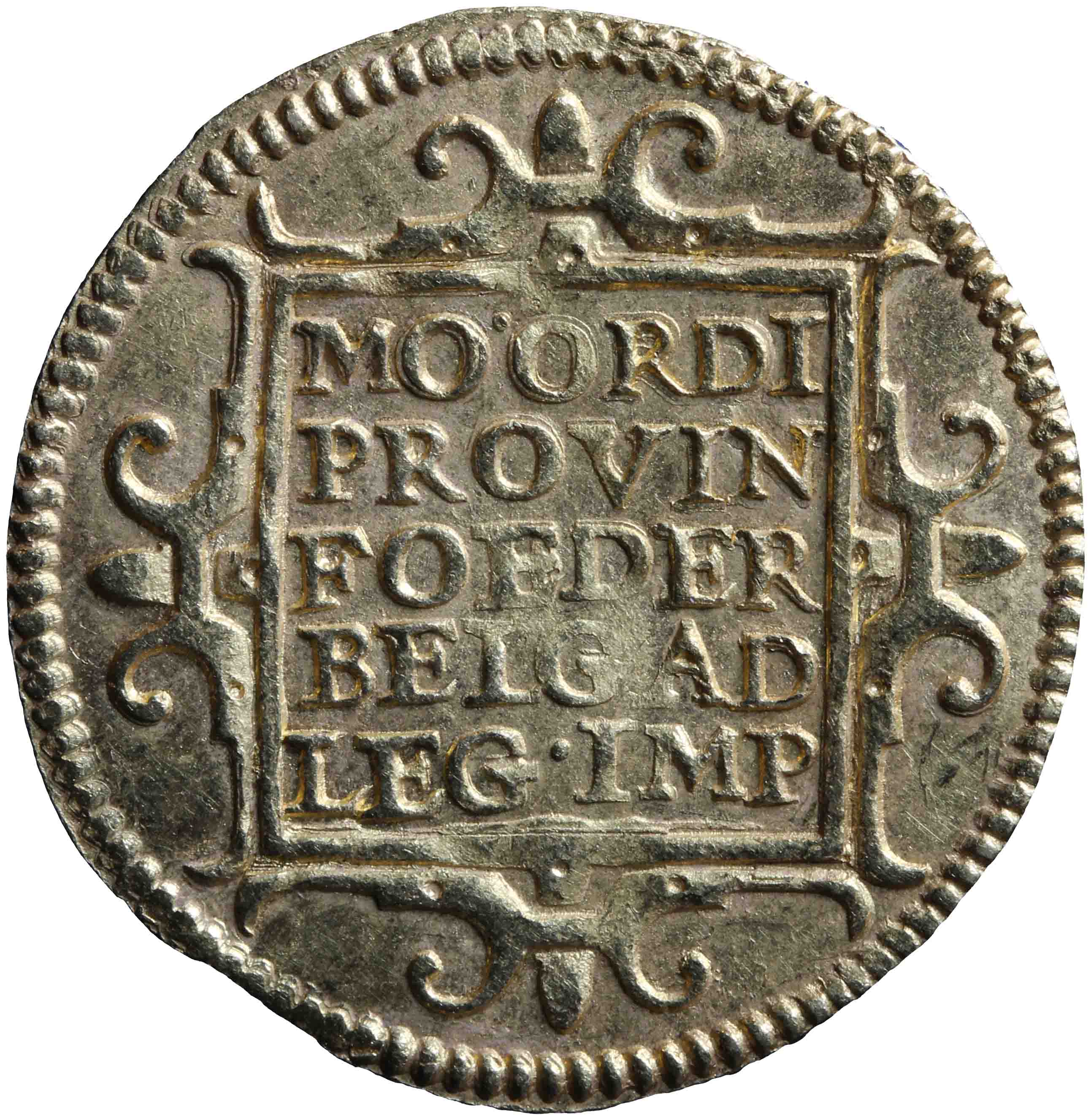 Afbeelding van de keerzijde. Nederlandse dukaat. Inventarisnummer:1957-0108