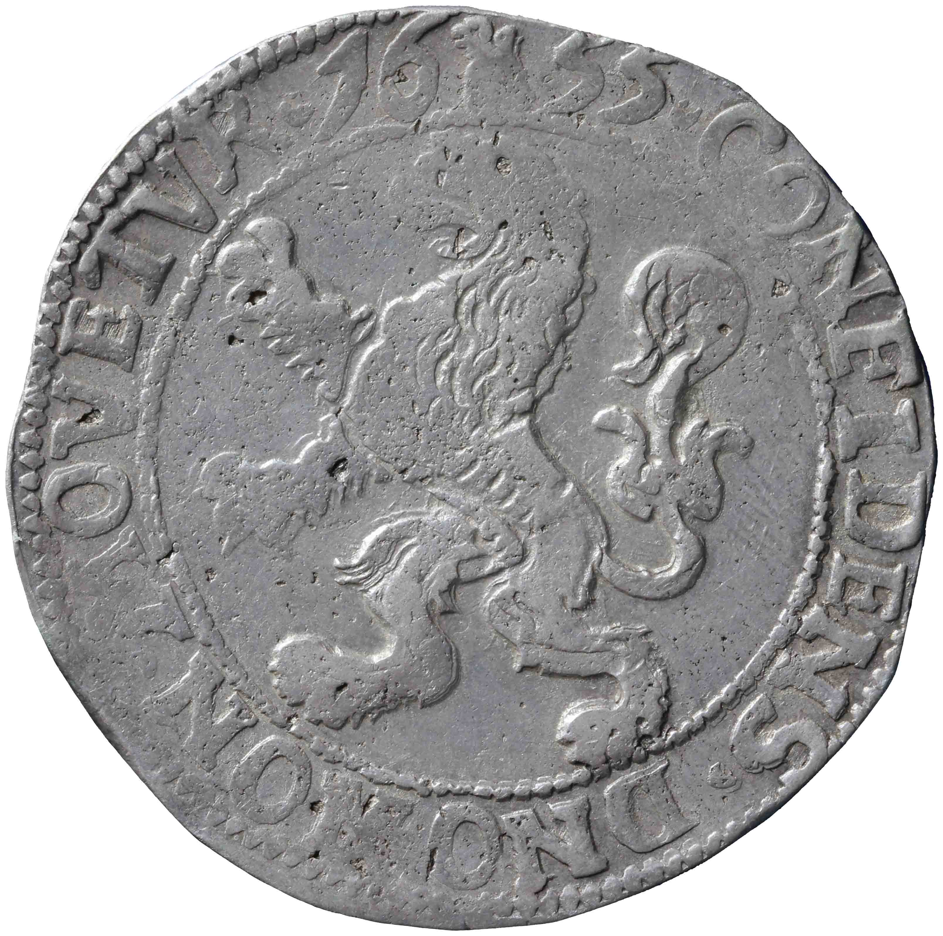 Afbeelding van de keerzijde. leeuwendaalder op Generaliteitsmuntvoet. Inventarisnummer:1960-0085