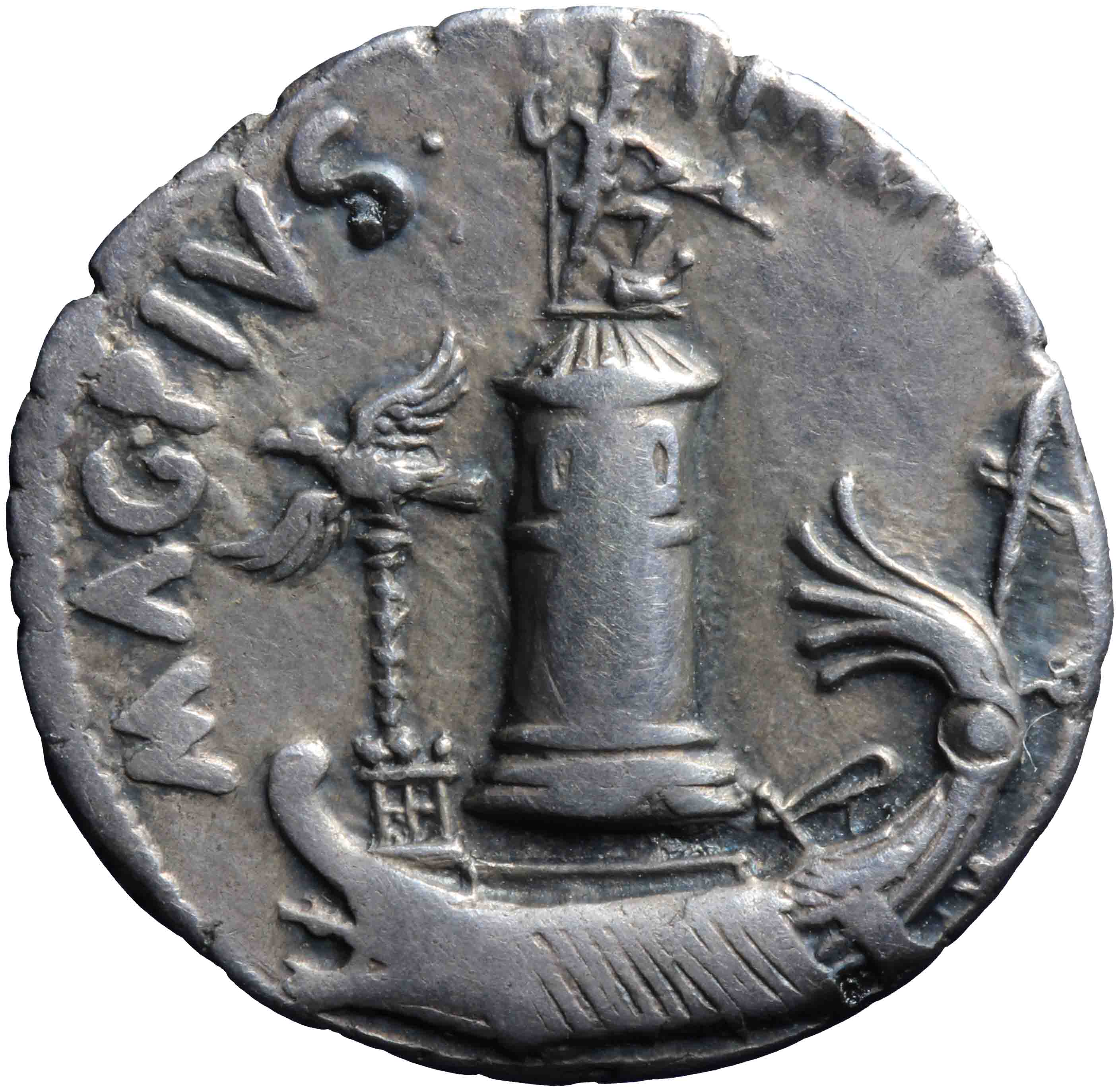 Afbeelding van de voorzijde. denarius. Inventarisnummer:1960-0097