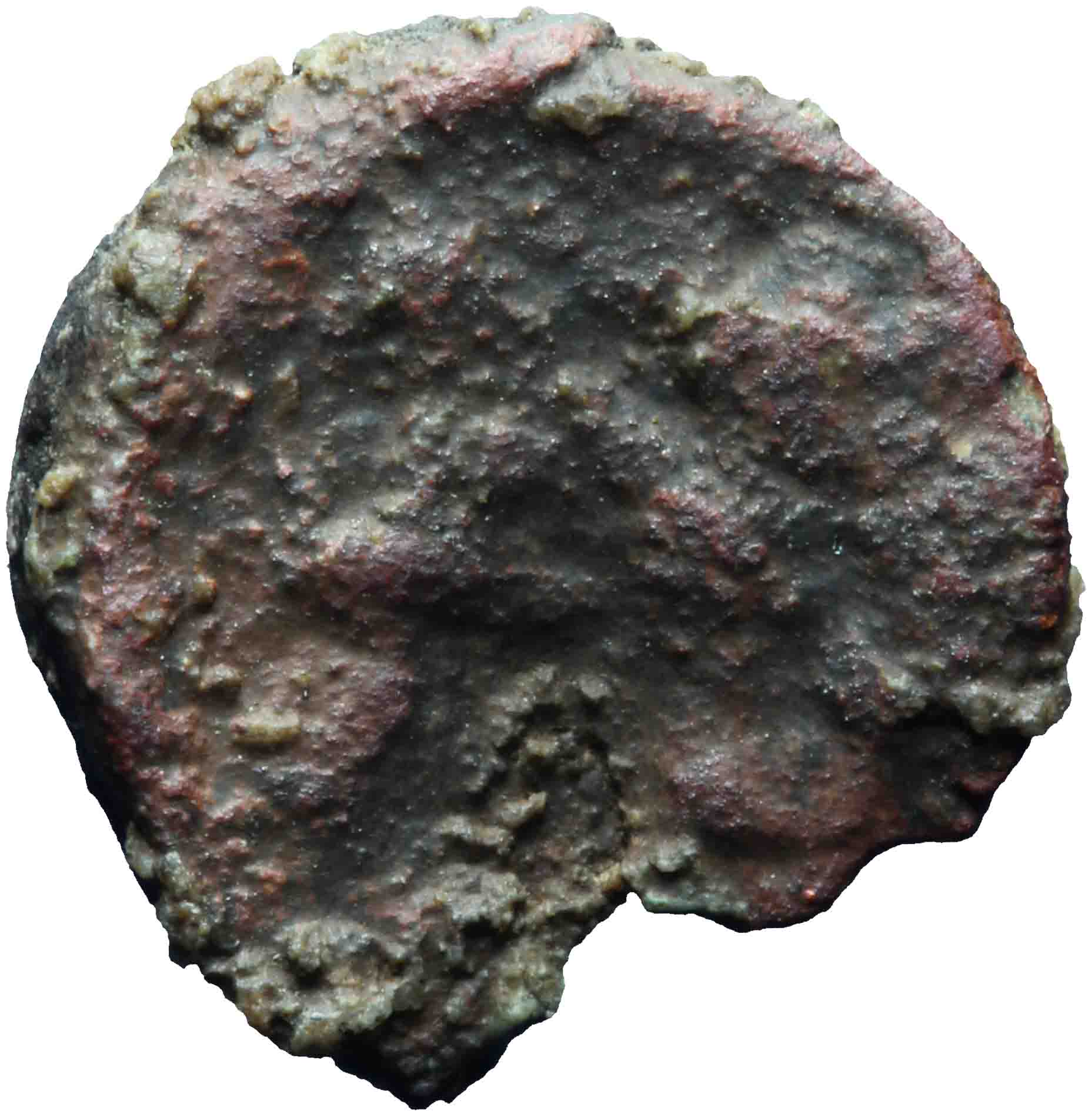 Afbeelding van de keerzijde. AE4. Inventarisnummer:1964-0392
