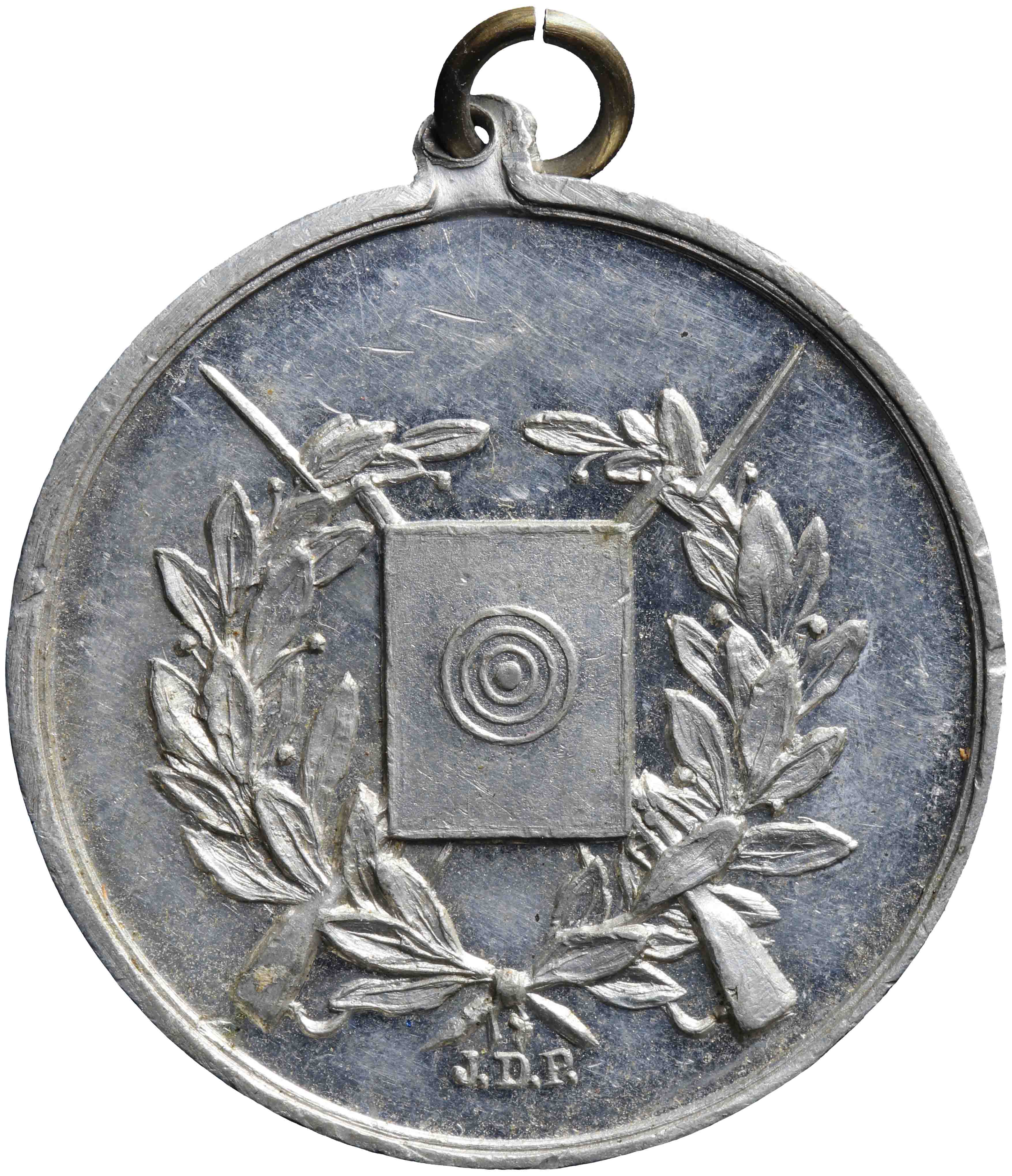 Afbeelding van de keerzijde. Rozenprijs, uitgeloofd door J.D. Posthumus voor een schietvereniging. Inventarisnummer:1965-0218