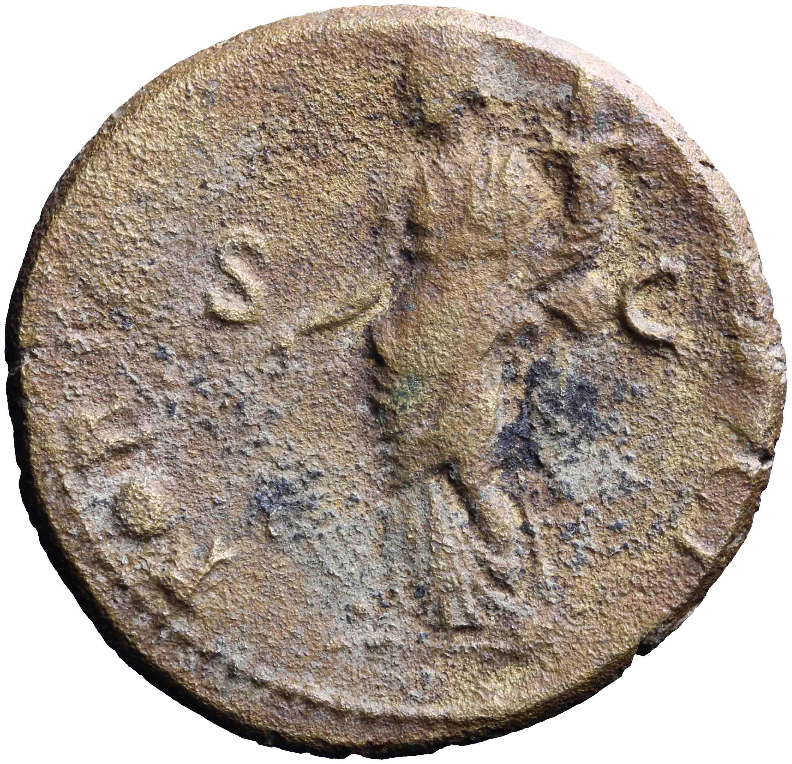 Afbeelding van de keerzijde. dupondius. Inventarisnummer:1967-0265