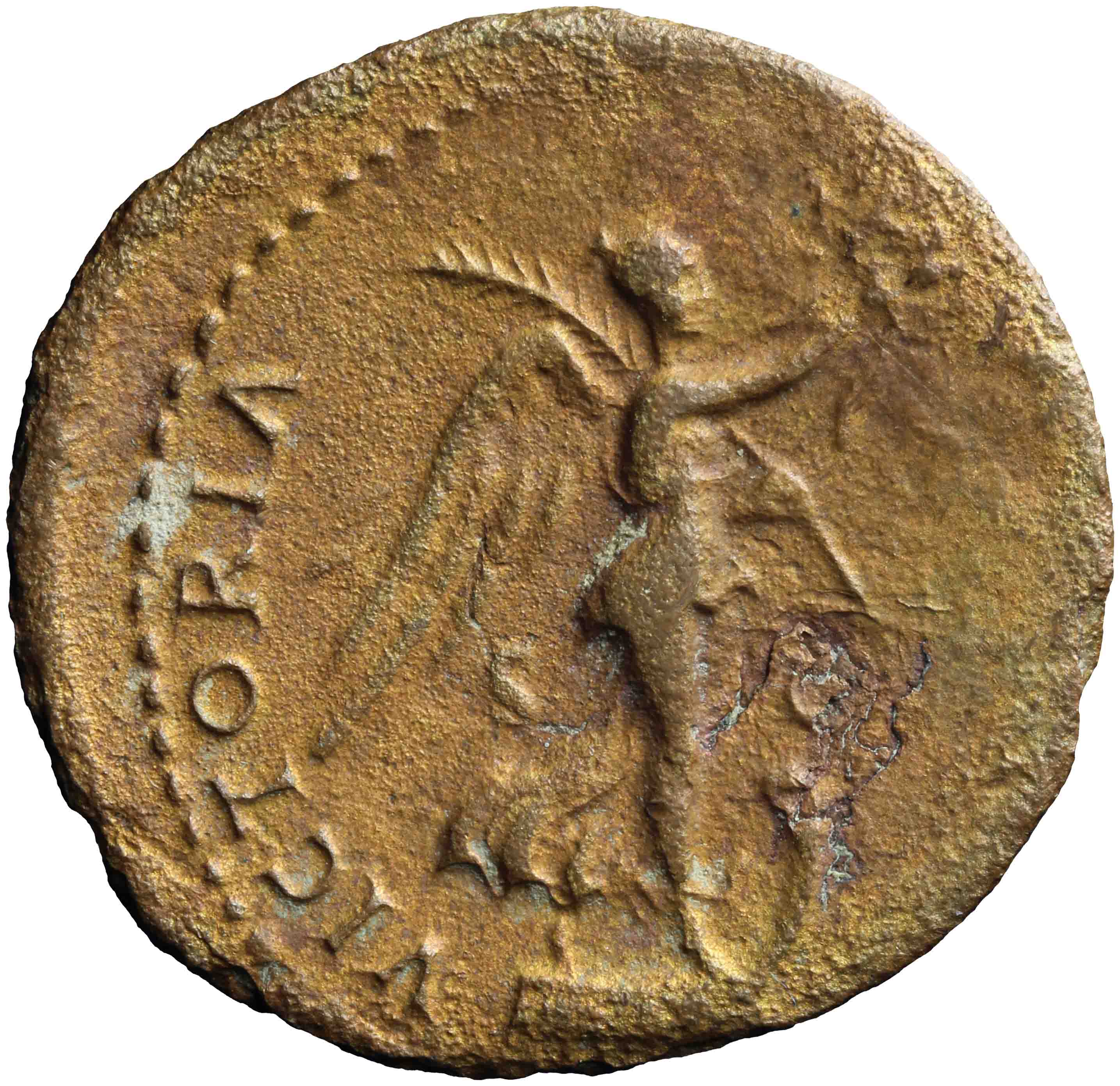 Afbeelding van de keerzijde. as. Inventarisnummer:1967-0266