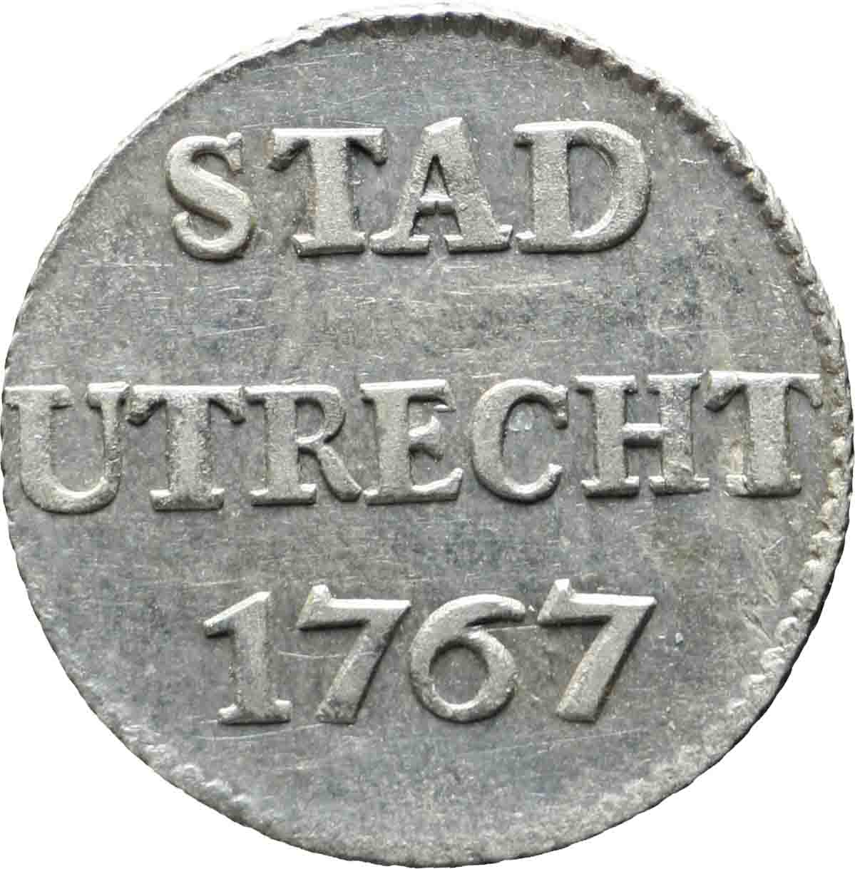 Afbeelding van de keerzijde. duit. Inventarisnummer:1971-0234