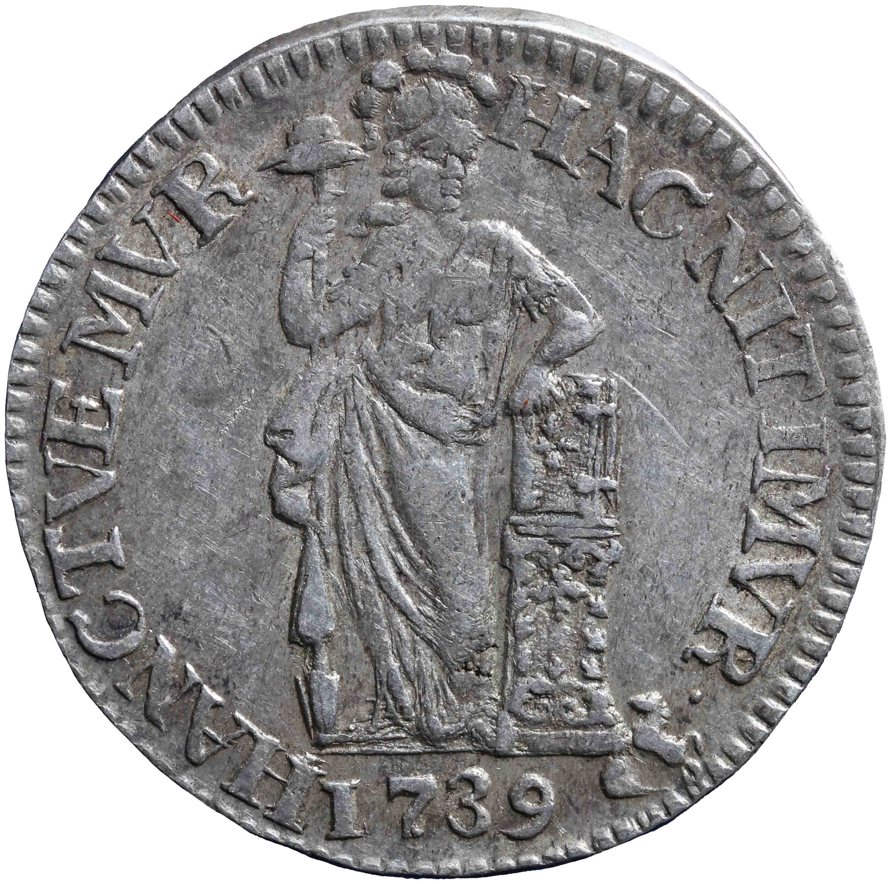 Afbeelding van de voorzijde. Generaliteitsgulden. Inventarisnummer:1973-0225