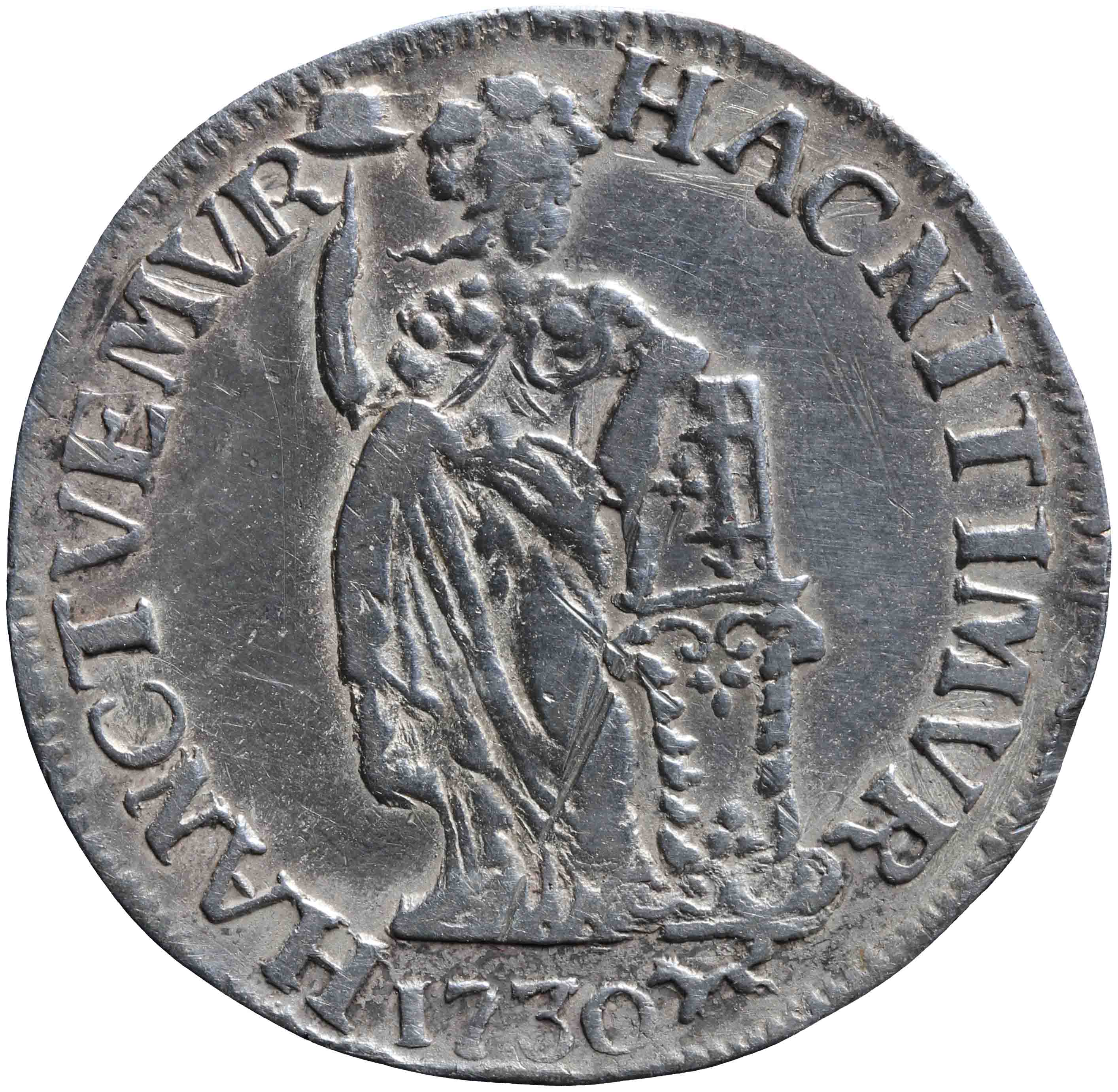 Afbeelding van de voorzijde. Generaliteitsgulden. Inventarisnummer:1975-0982