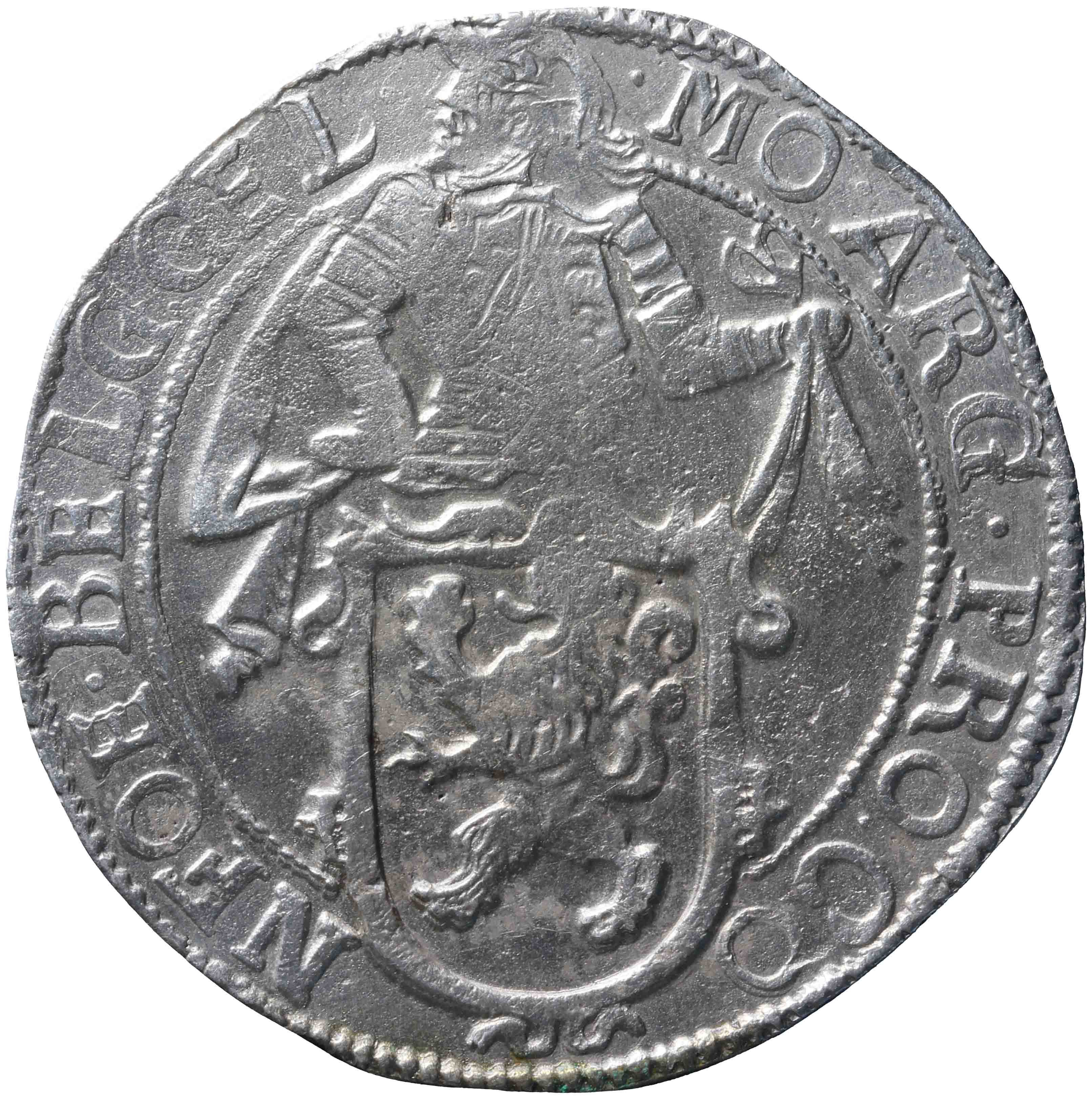 Afbeelding van de voorzijde. leeuwendaalder op Generaliteitsmuntvoet. Inventarisnummer:1977-0510