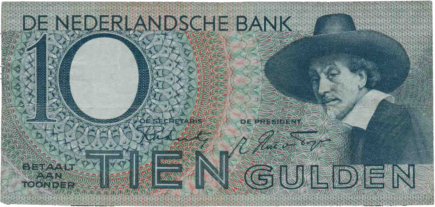 Image of the obverse. tien gulden. Inventory number:1978-0618