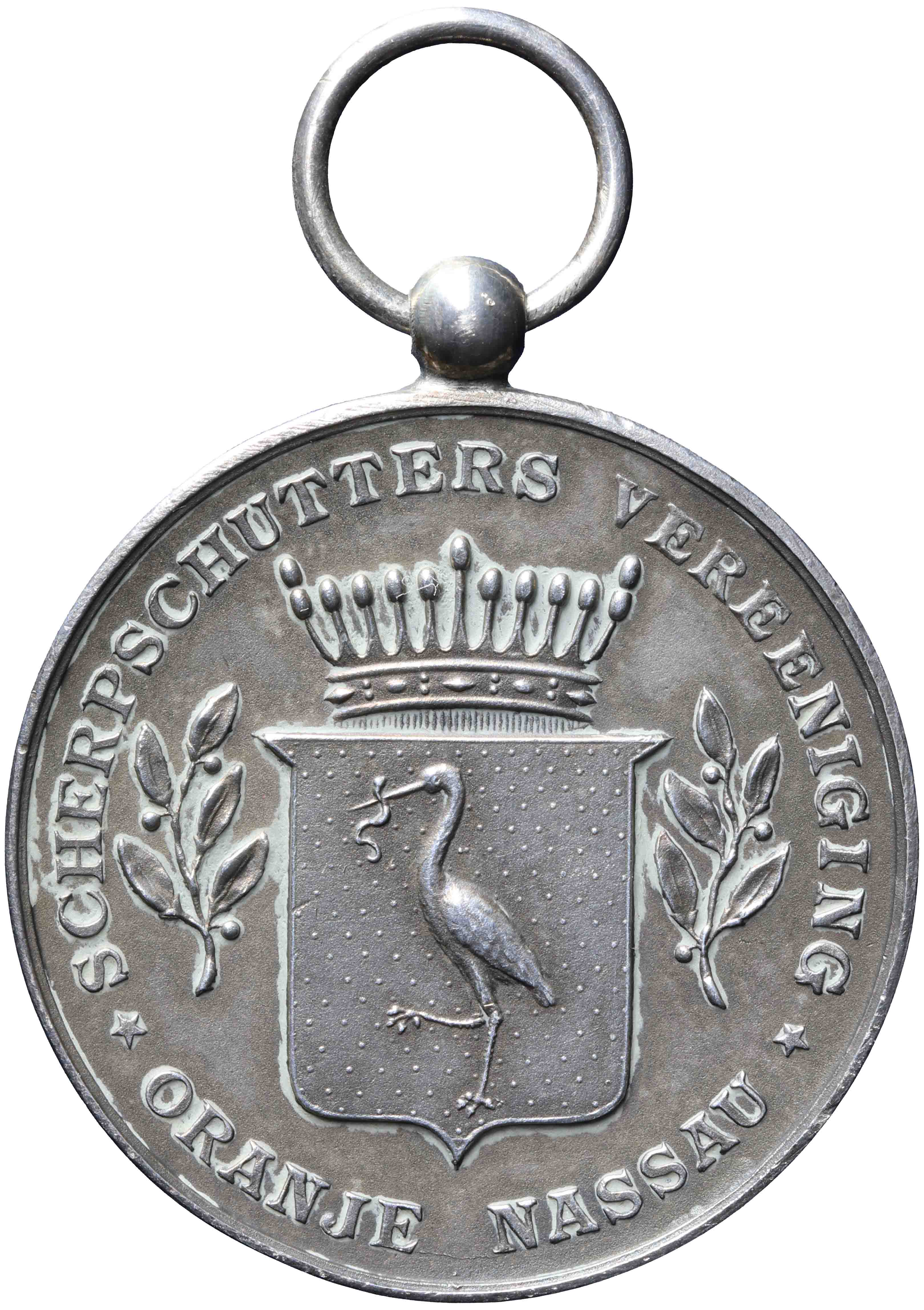 Image of the obverse. Scherpschutters Ver. Oranje Nassau, alg. schietwedstrijd Loosduinen, Cartonbaan. Inventory number:1980-0414