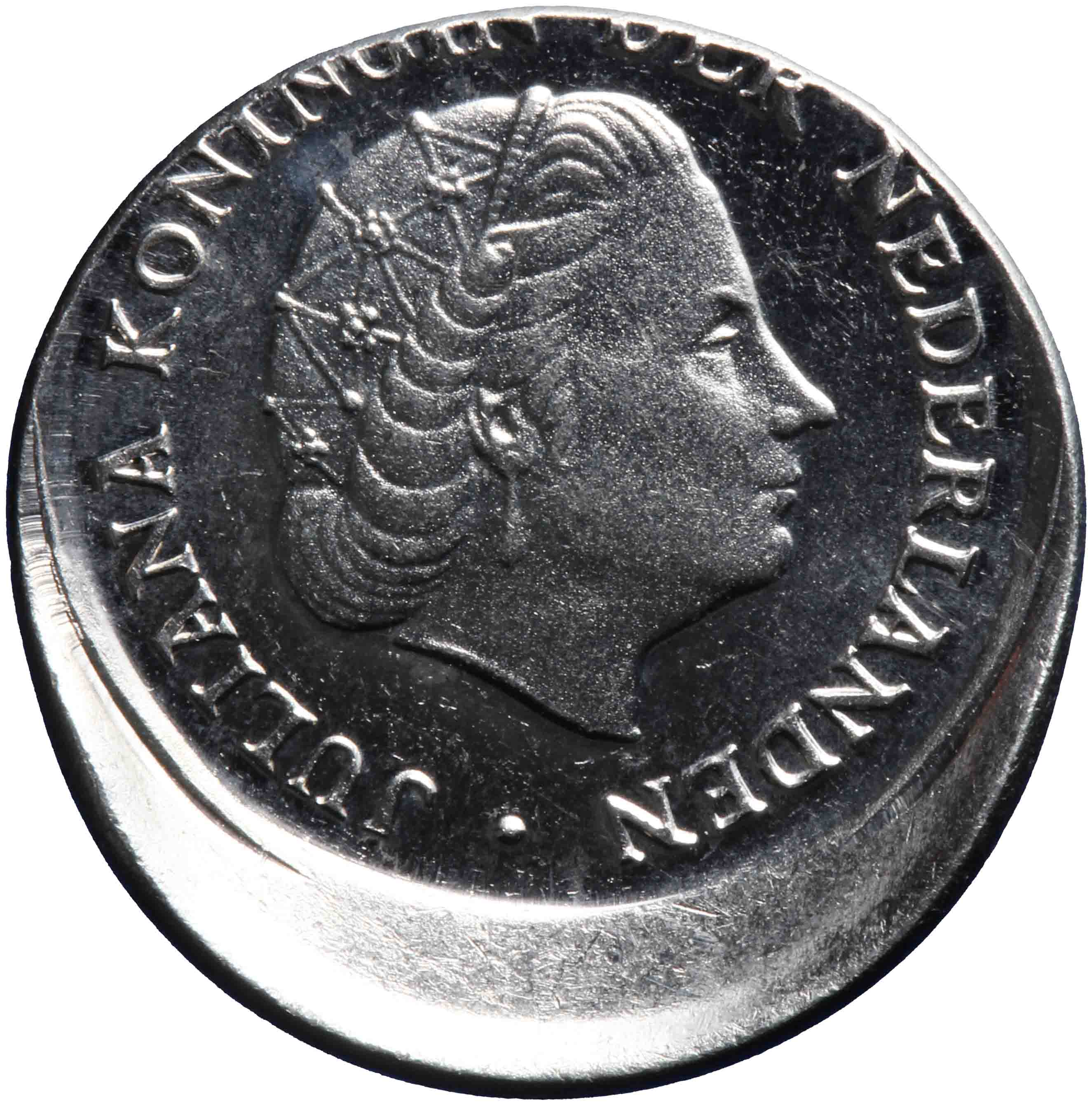 Afbeelding van de voorzijde. tien cent ; dubbeltje. Inventarisnummer:1981-0055