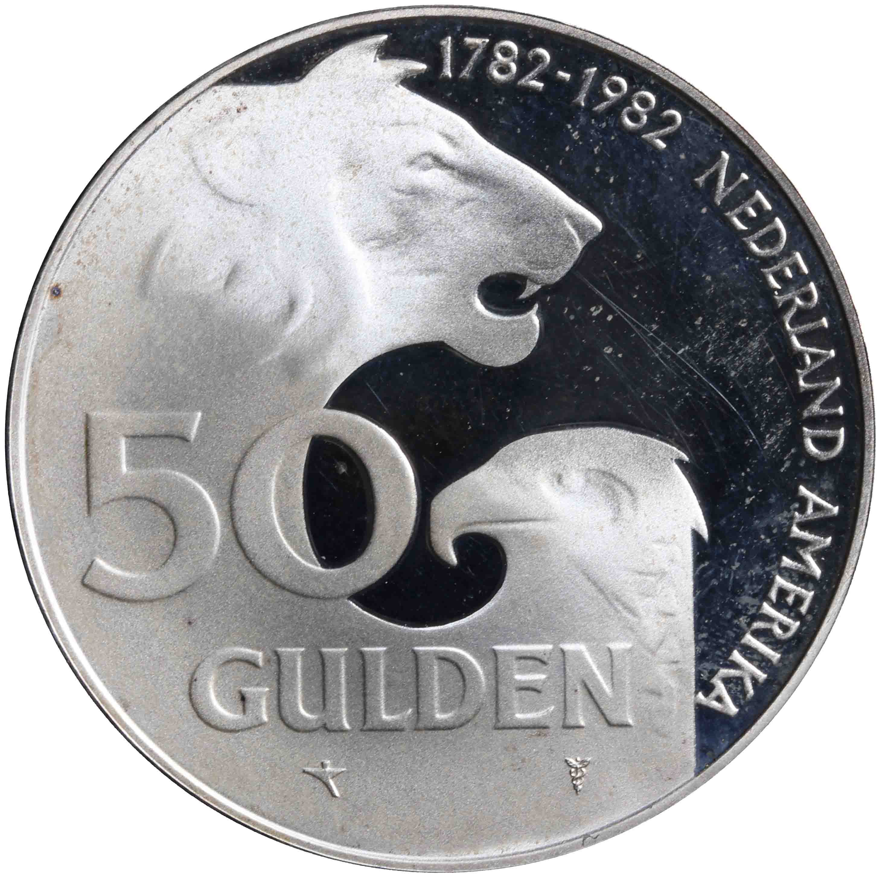 Afbeelding van de keerzijde. vijftig gulden. Inventarisnummer:1982-0292