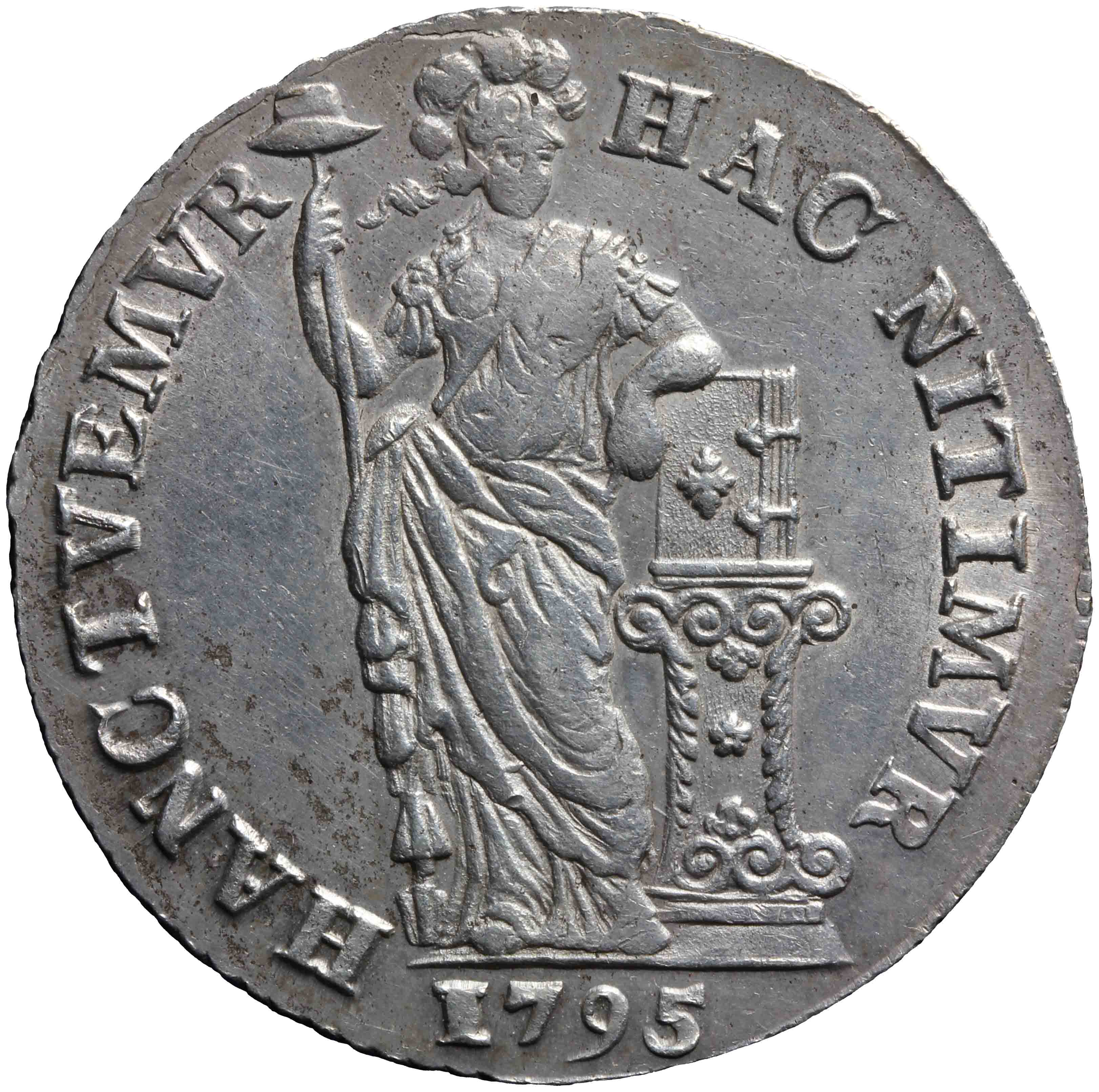 Afbeelding van de voorzijde. Generaliteitsdriegulden of provinciale driegulden. Inventarisnummer:1984-0324