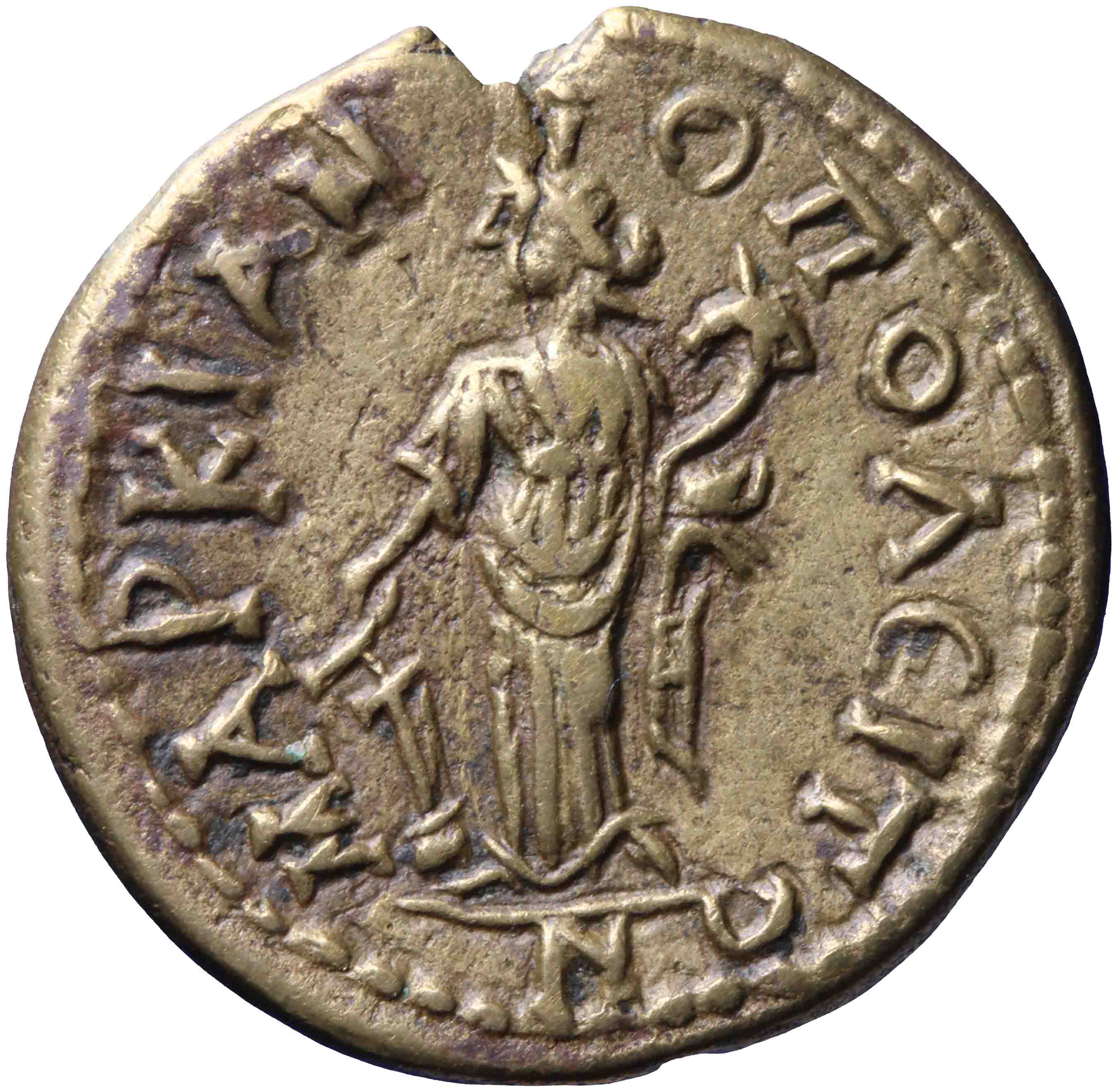 Image of the reverse. AE 20 mm (1/2 unit). Inventory number:1988-0002