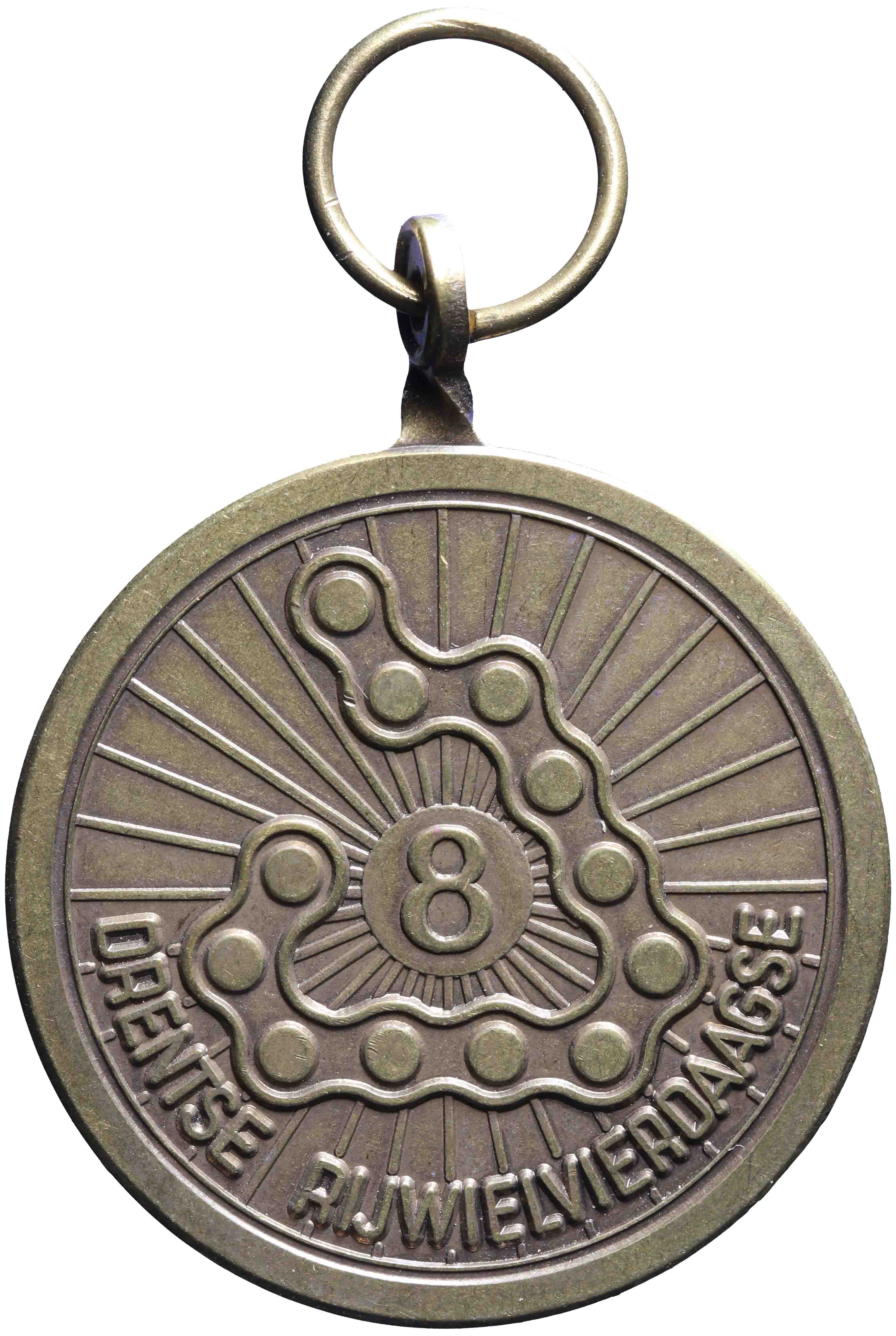 Image of the obverse. Achtste Drentse Rijwielvierdaagse. Inventory number:1989-0046