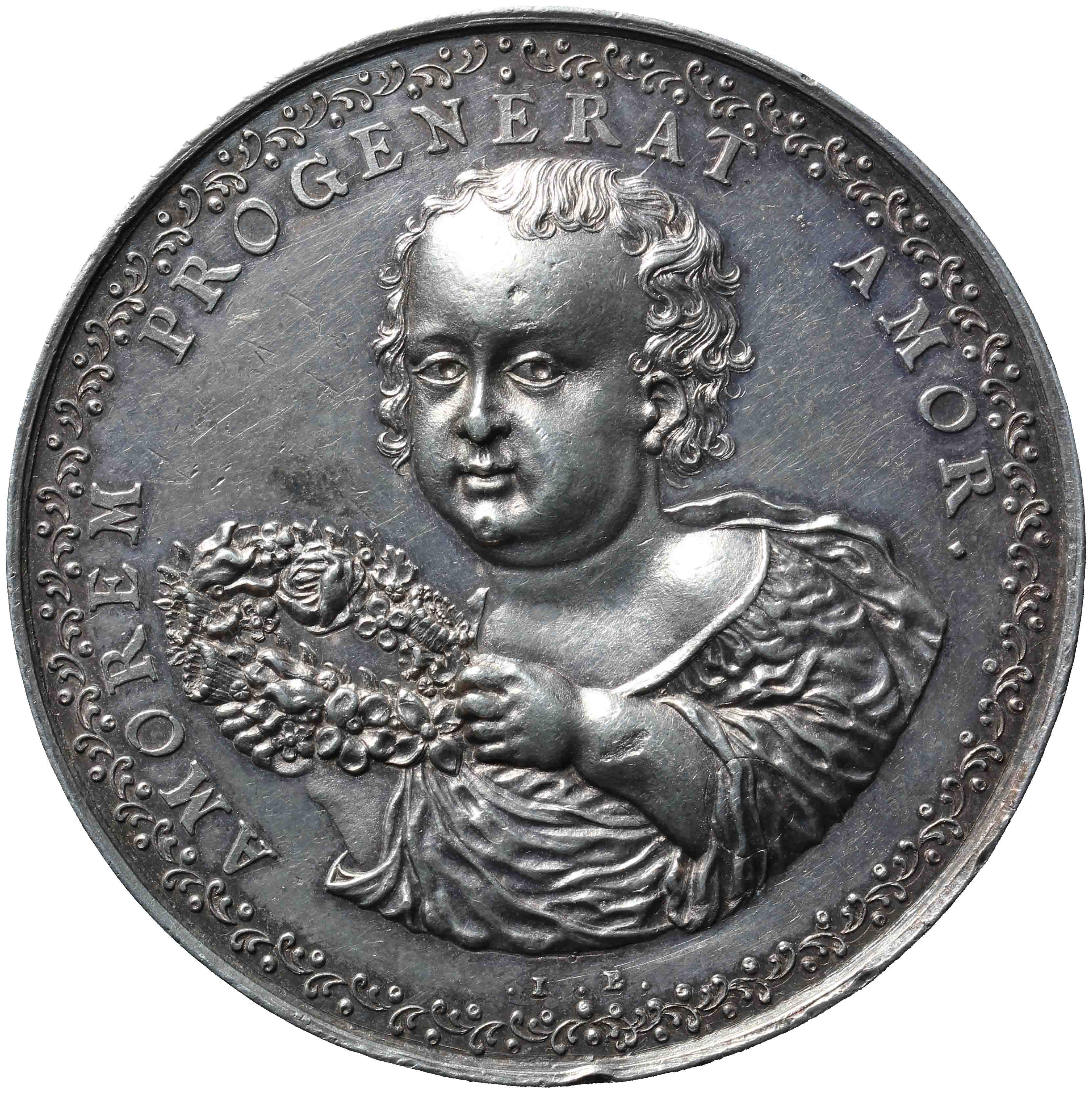 Afbeelding van de voorzijde. Huwelijkspenning. Inventarisnummer:1990-0396