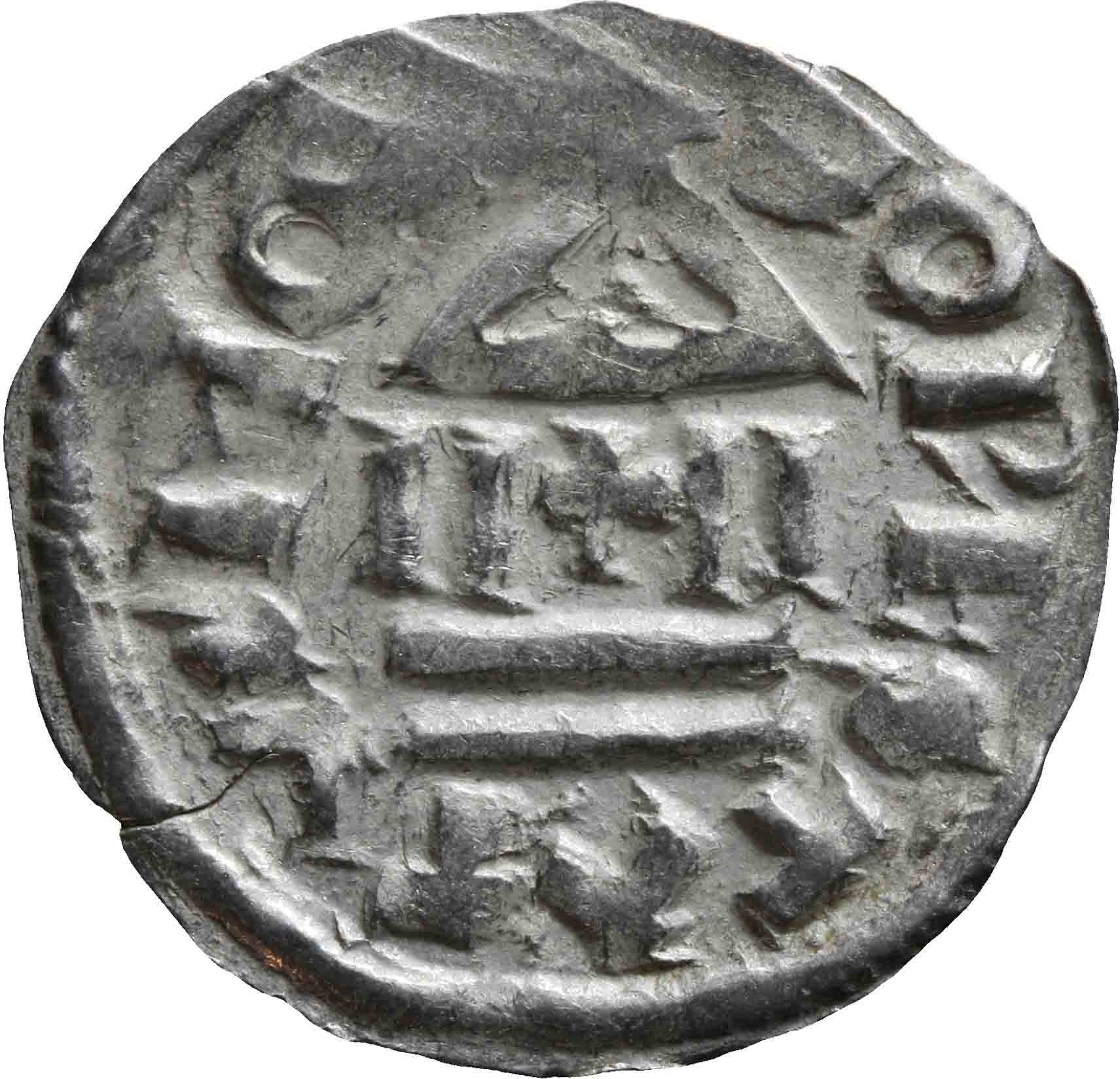 Afbeelding van de keerzijde. denarius. Inventarisnummer:1991-0630