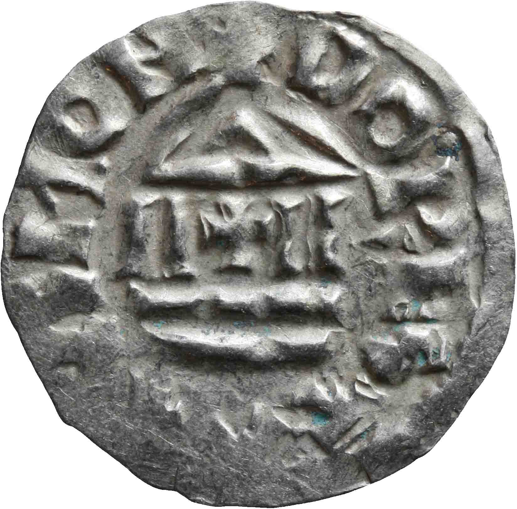 Afbeelding van de keerzijde. denarius. Inventarisnummer:1991-0678