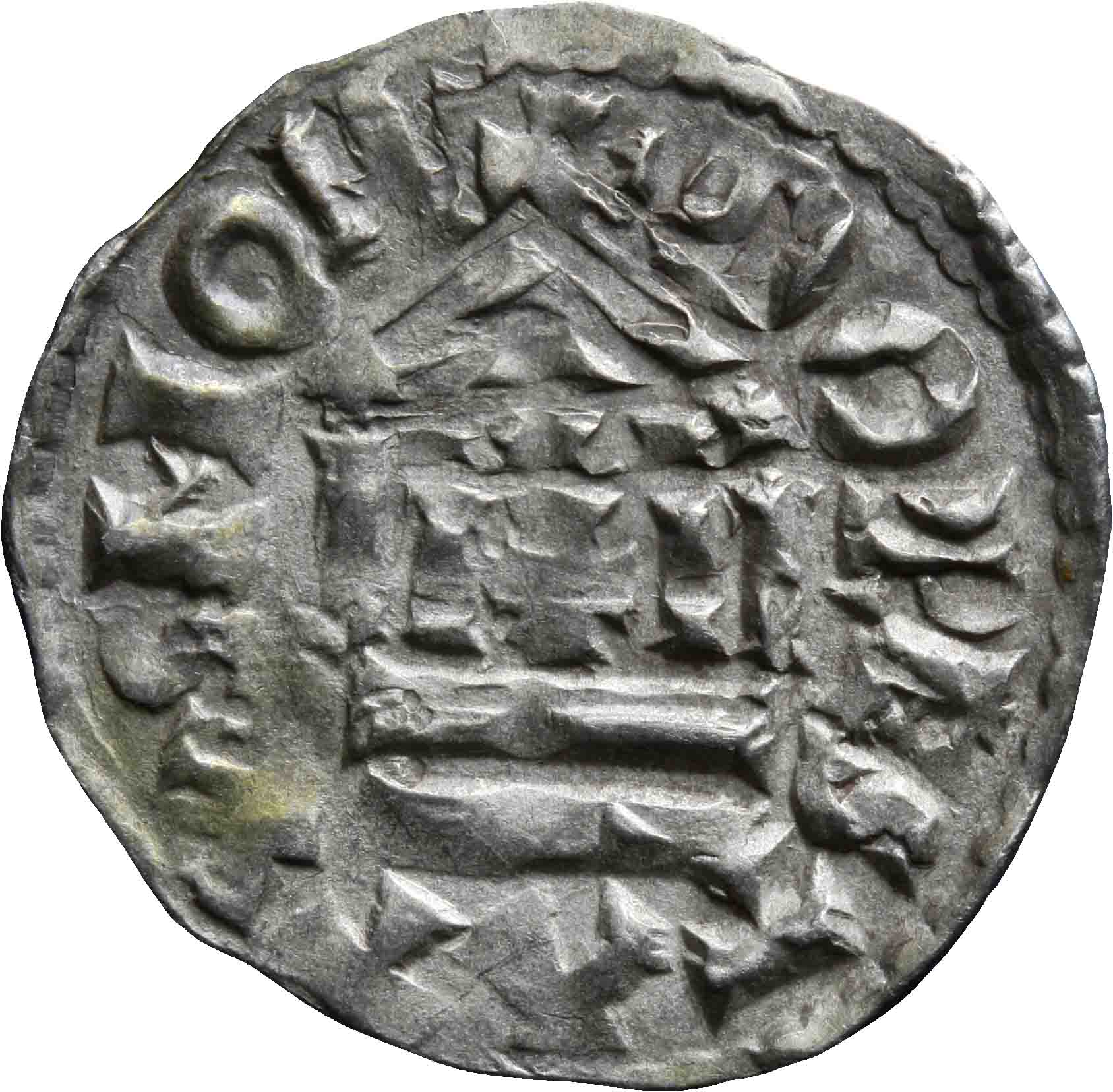 Afbeelding van de keerzijde. denarius. Inventarisnummer:1991-0843