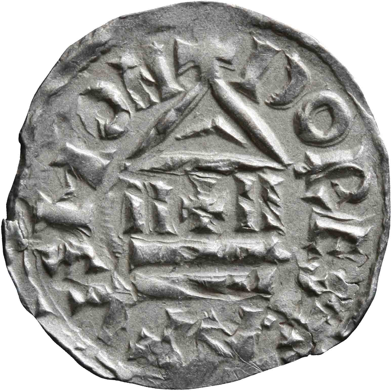 Afbeelding van de keerzijde. denarius. Inventarisnummer:1991-0864