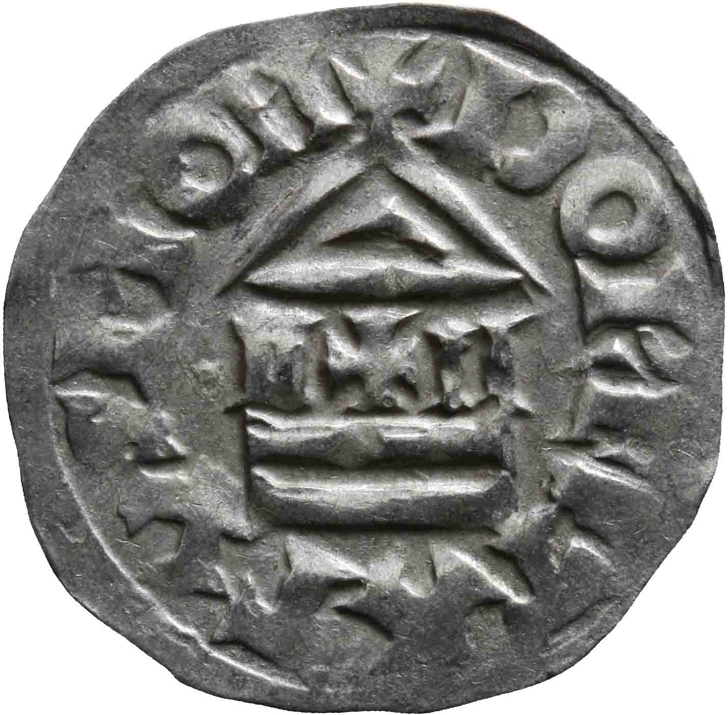 Afbeelding van de keerzijde. denarius. Inventarisnummer:1991-1021