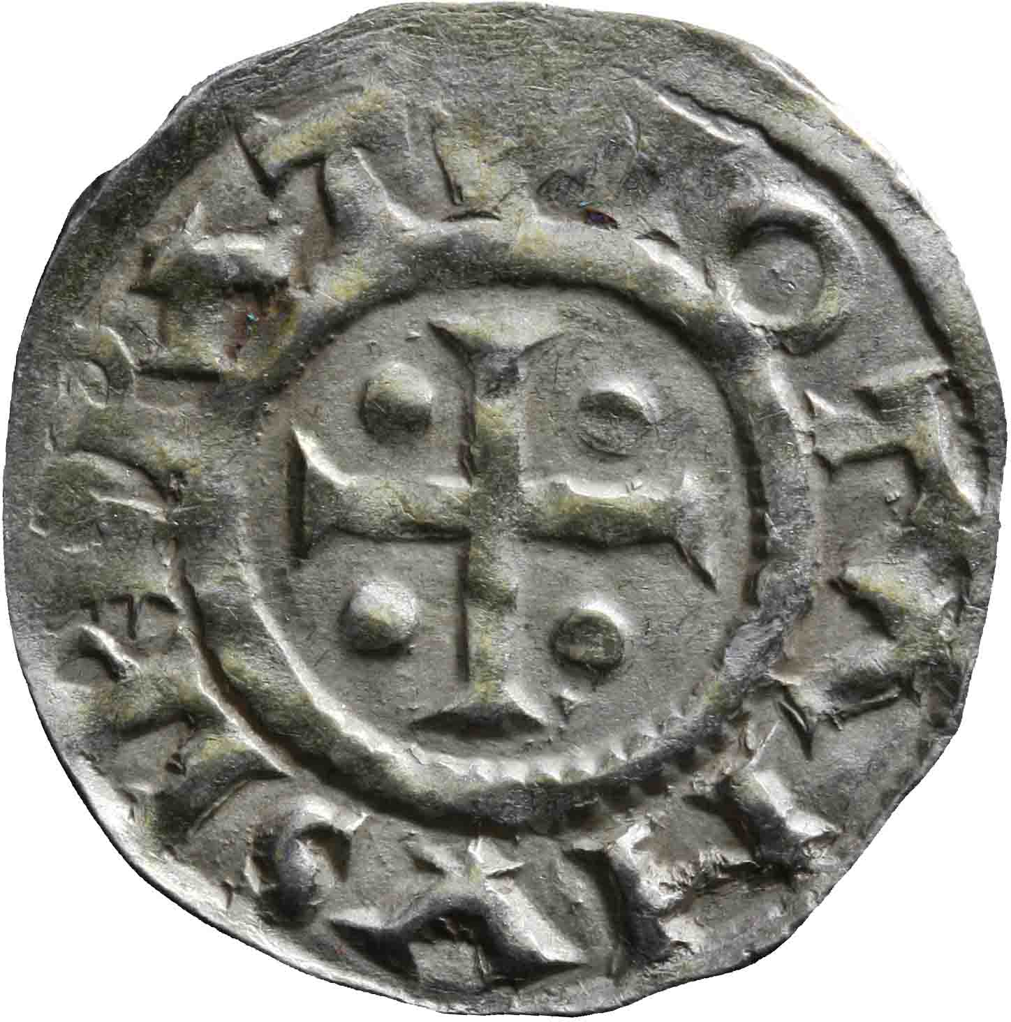 Afbeelding van de voorzijde. denarius. Inventarisnummer:1991-1054
