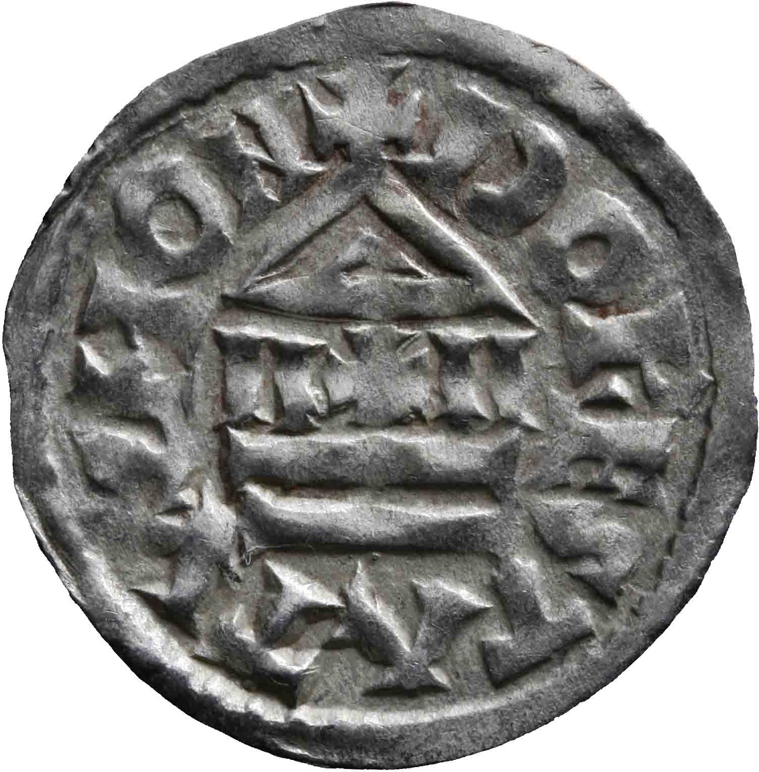 Afbeelding van de keerzijde. denarius. Inventarisnummer:1991-1060