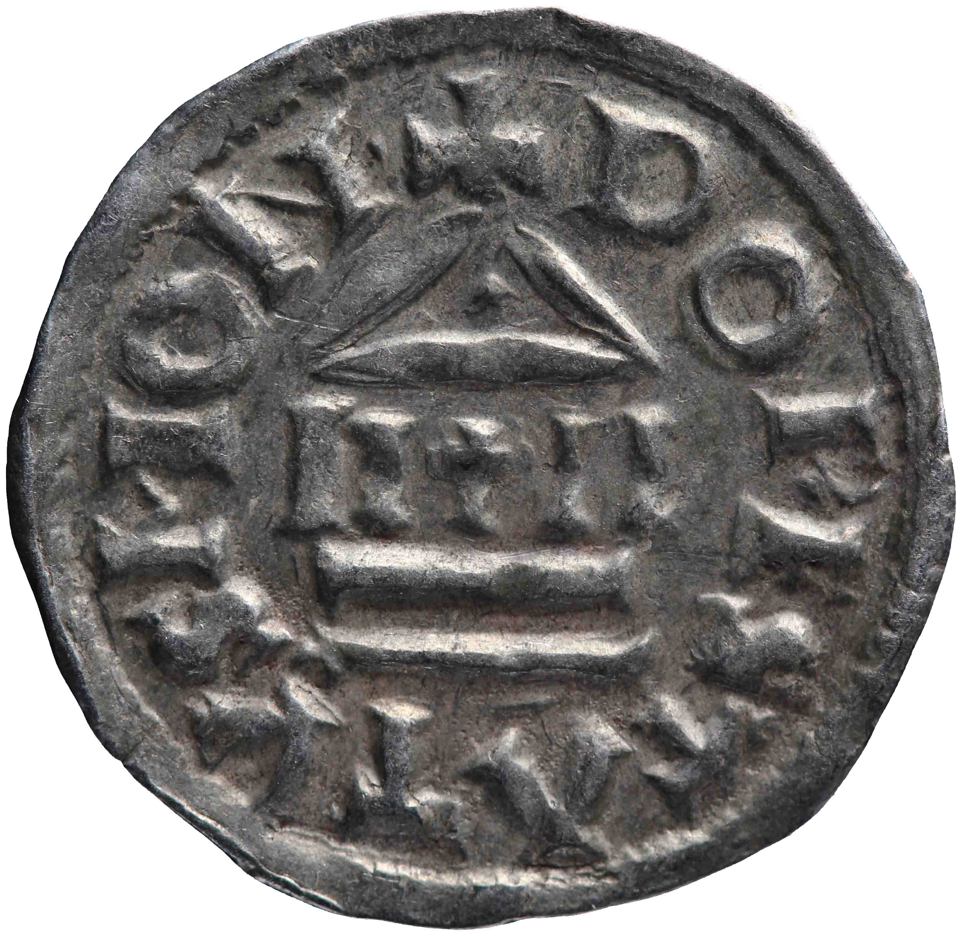 Afbeelding van de keerzijde. denarius. Inventarisnummer:1991-1302